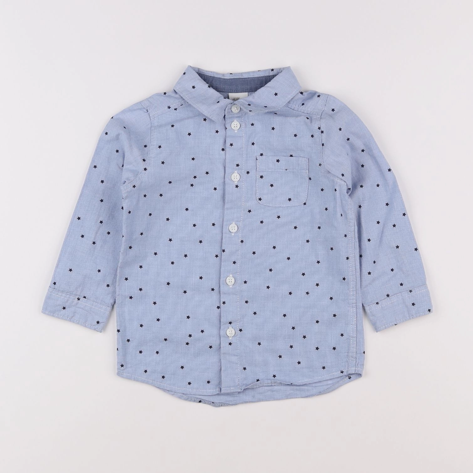 H&M - chemise bleu - 12/18 mois