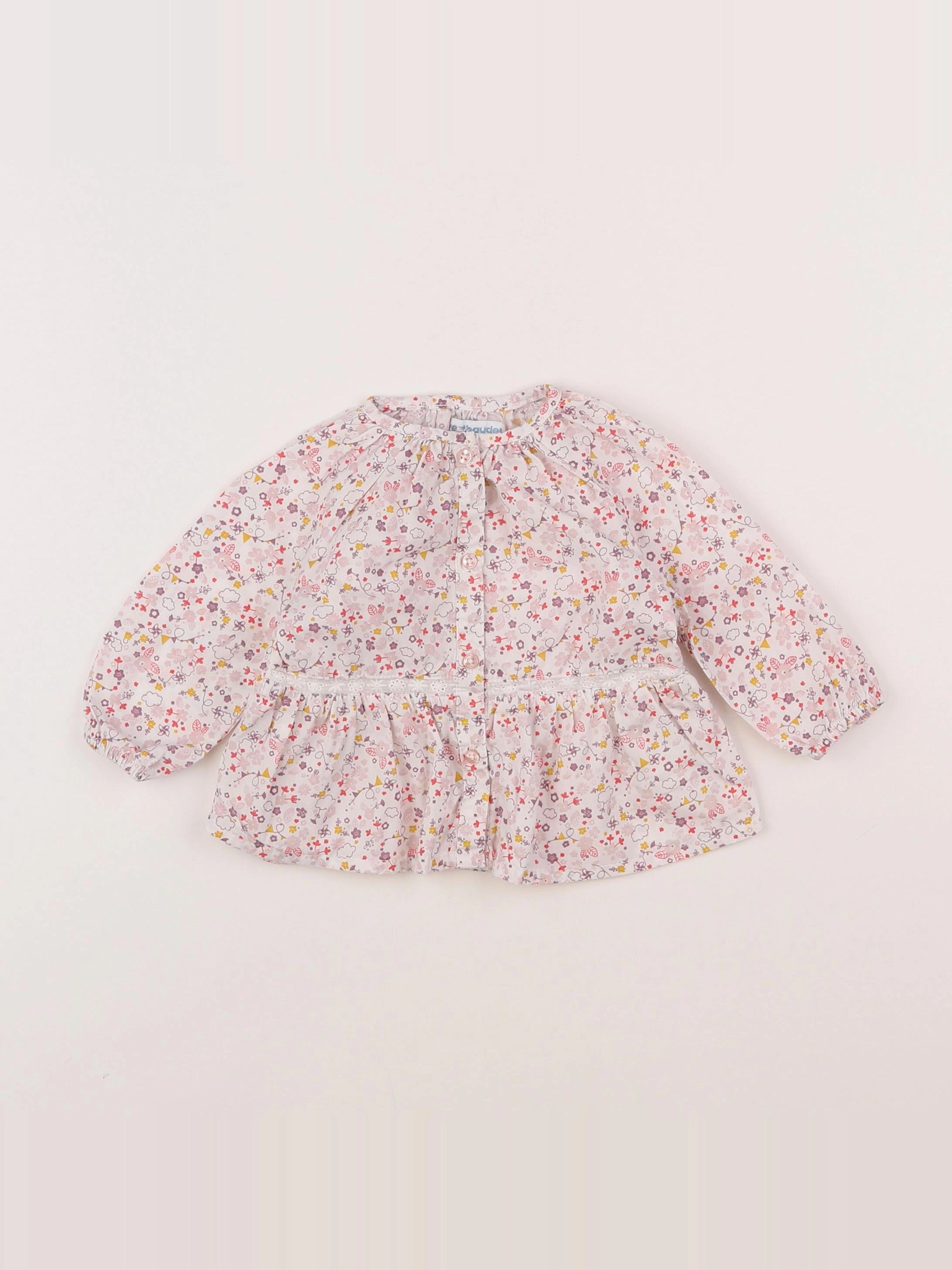 Vertbaudet - blouse multicolore - 6 mois