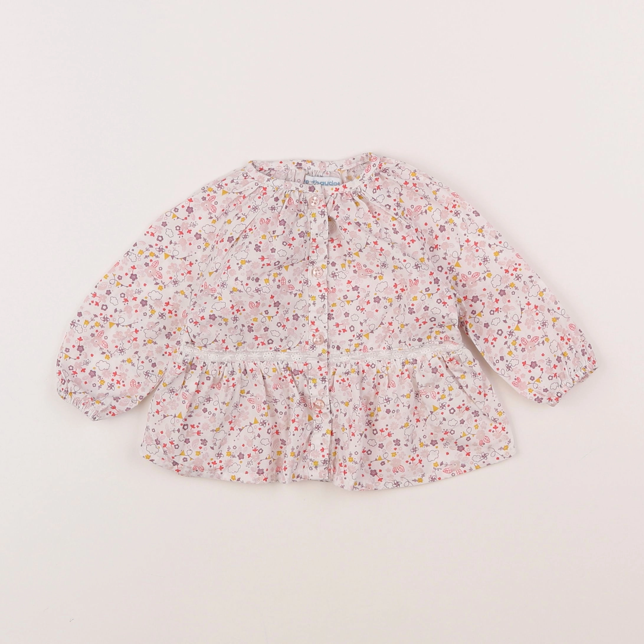 Vertbaudet - blouse multicolore - 6 mois
