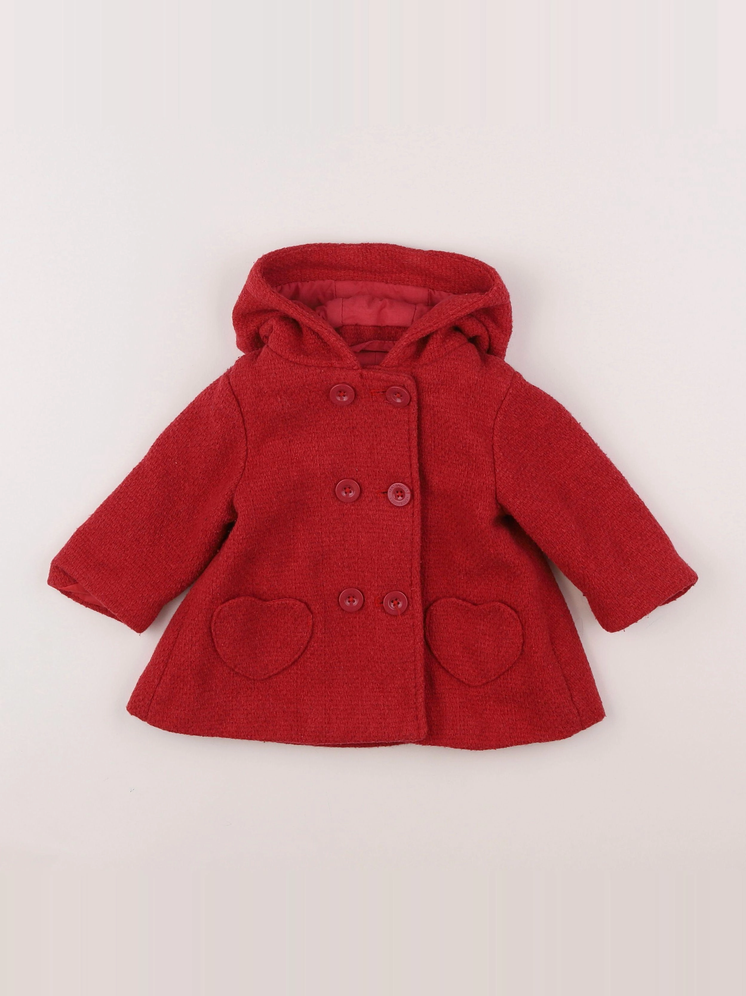 Vertbaudet - parka rouge - 6 mois