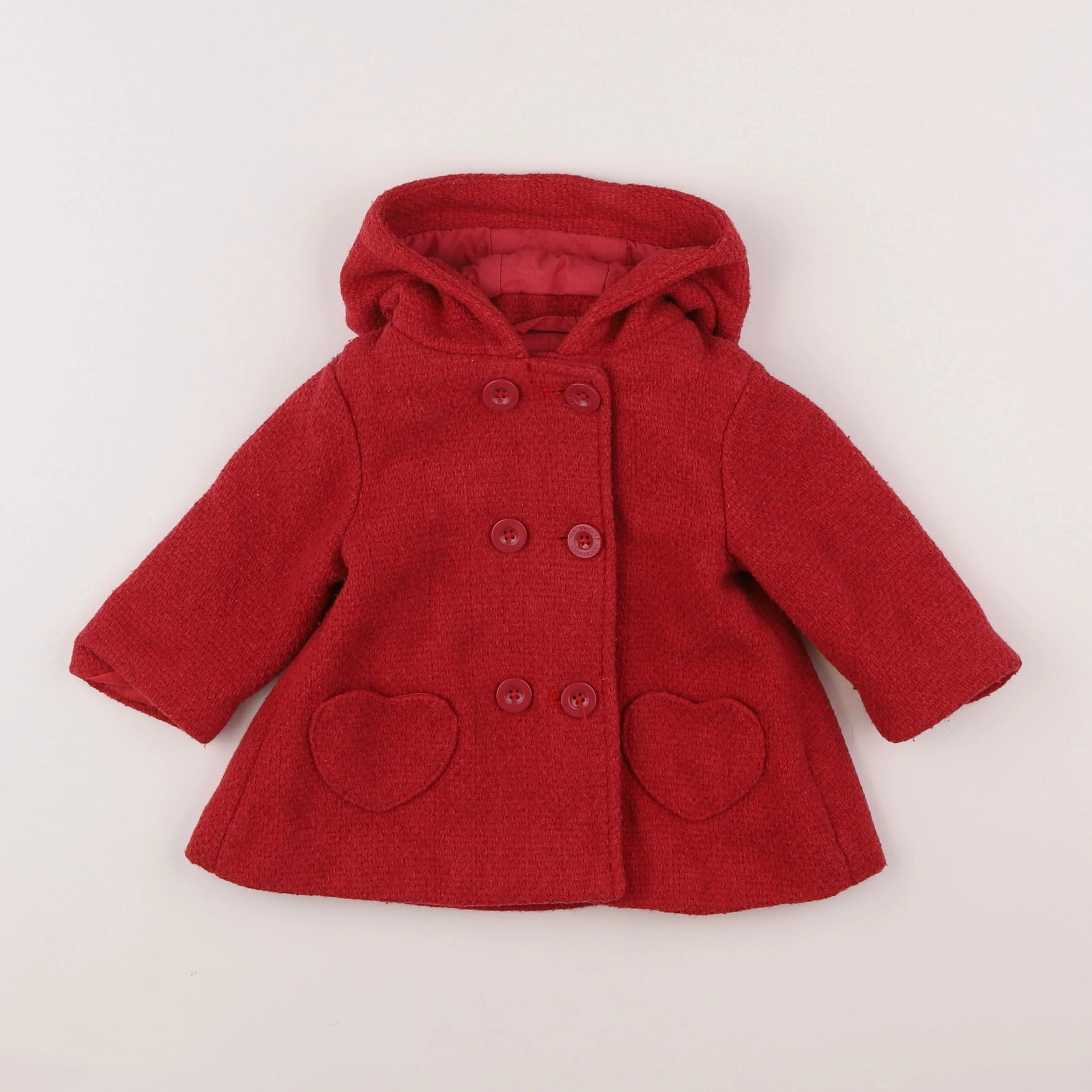 Vertbaudet - parka rouge - 6 mois