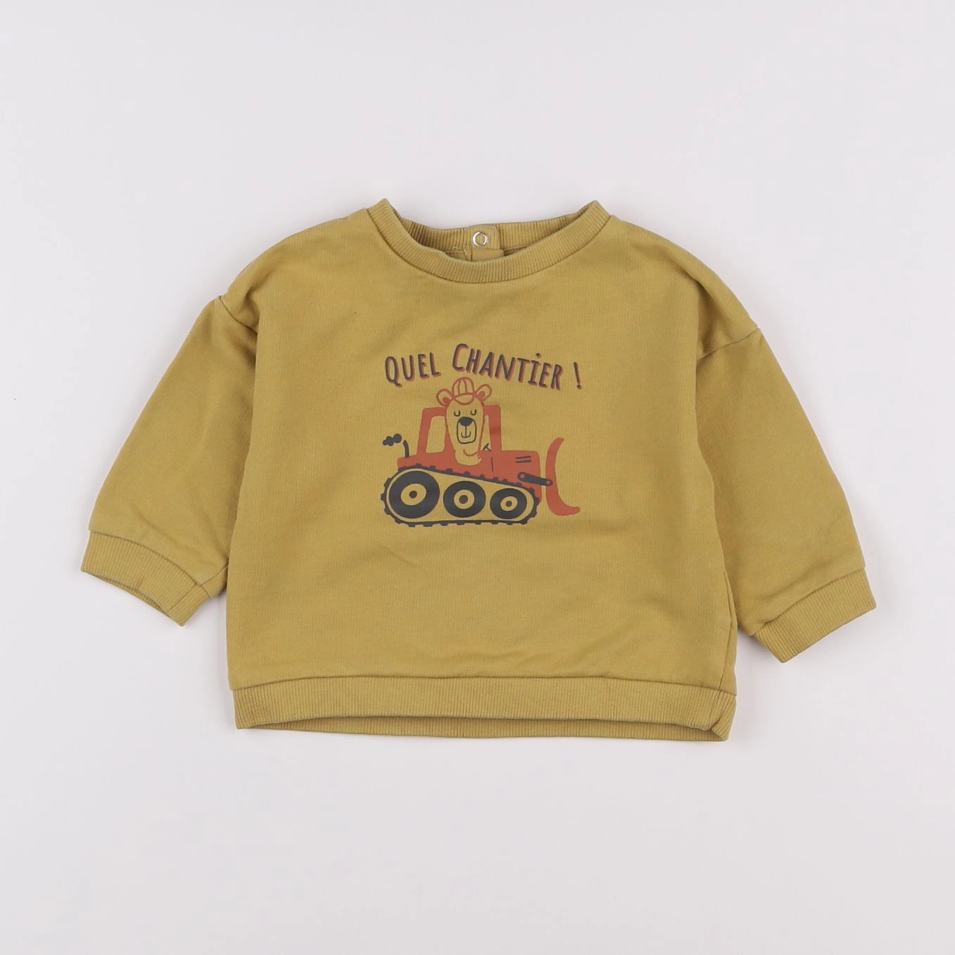 Vertbaudet - sweat jaune - 9 mois