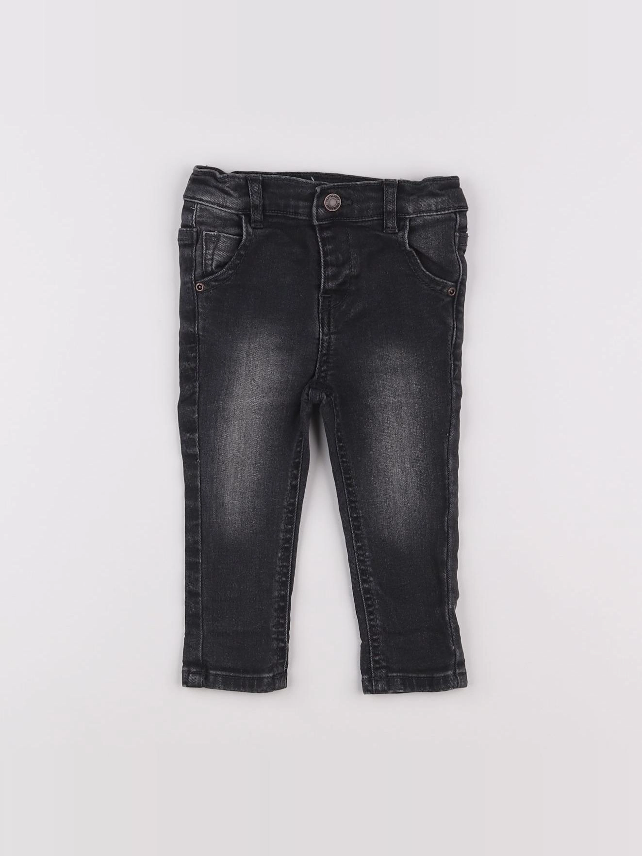 Vertbaudet - jean gris - 9 mois