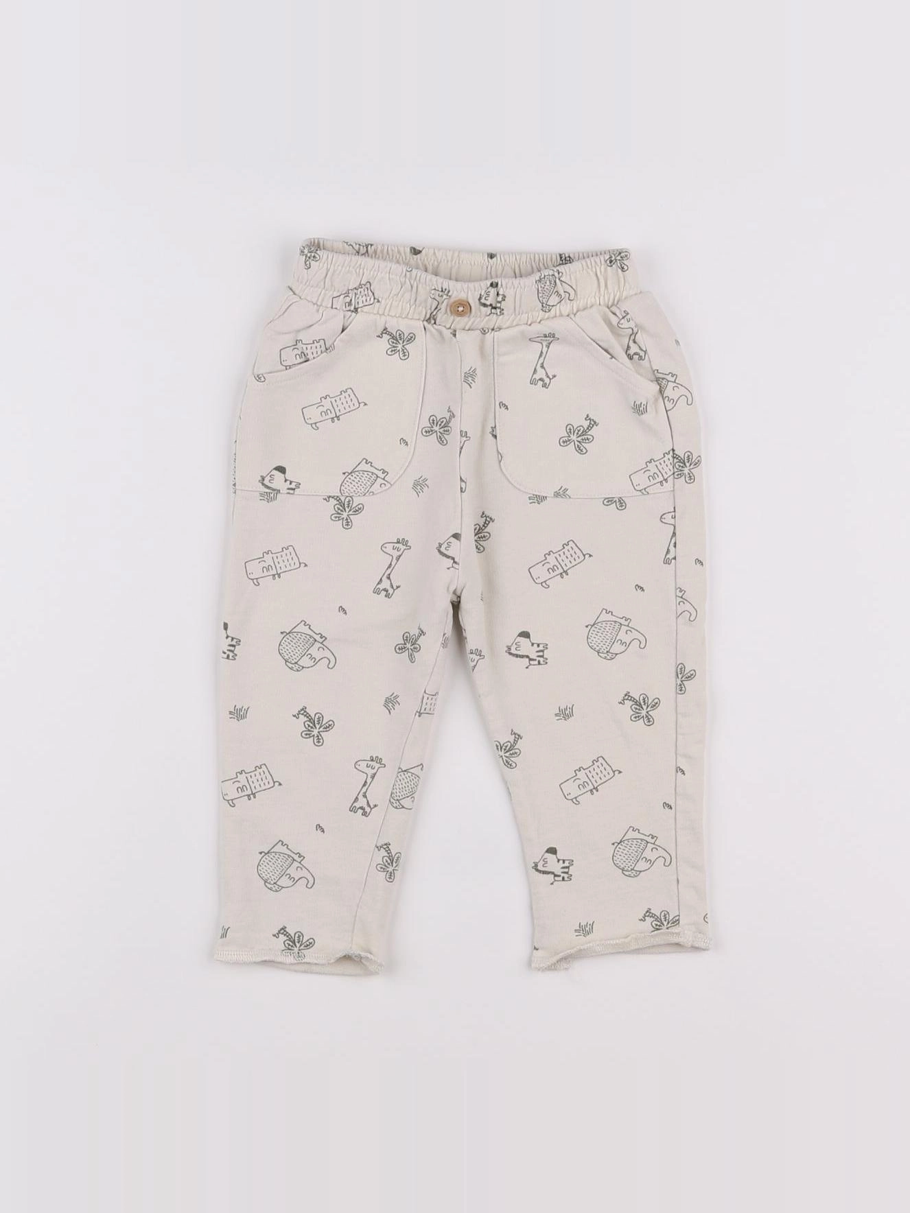 Vertbaudet - pantalon beige - 9 mois