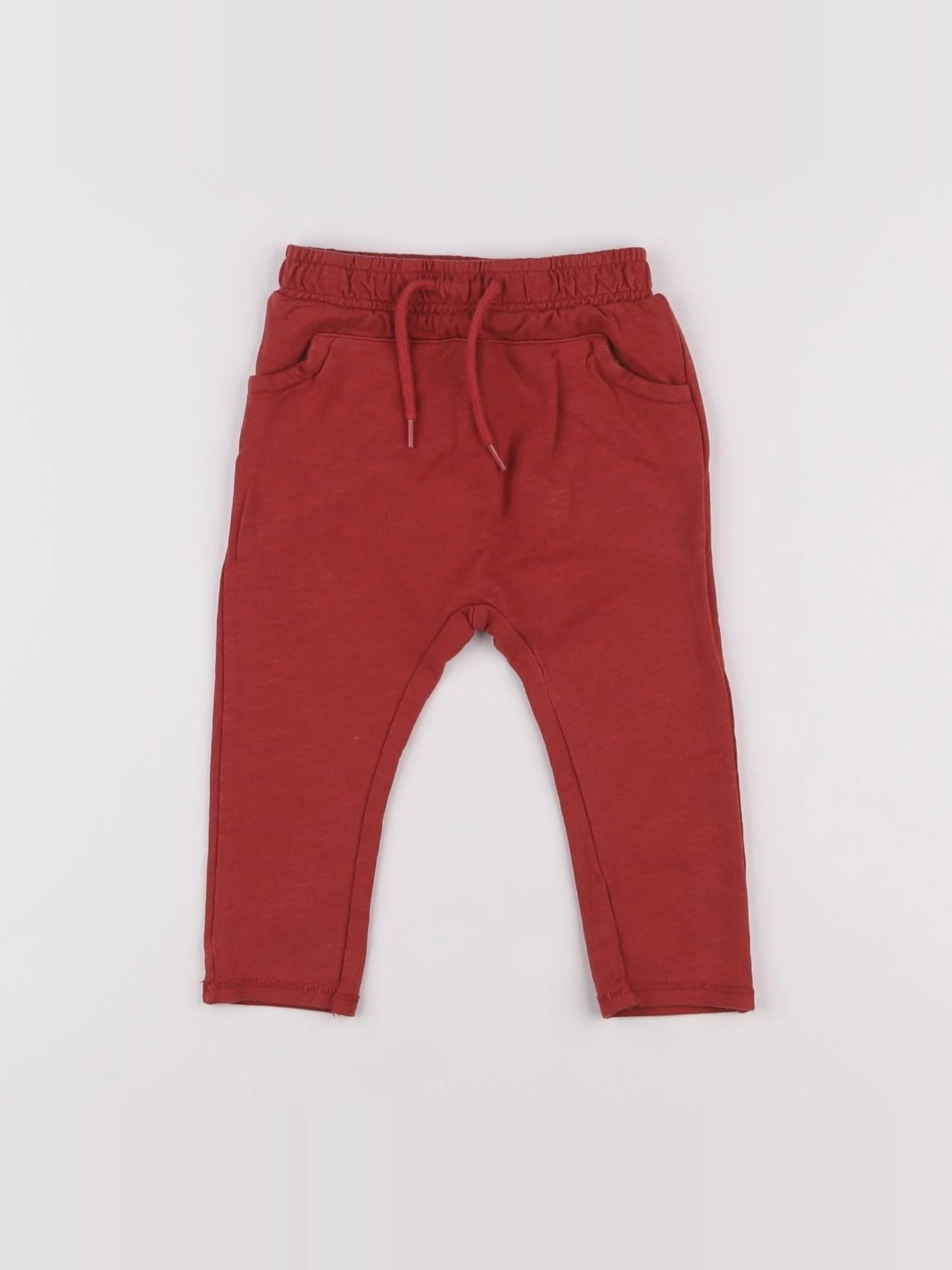 Vertbaudet - pantalon rouge - 9 mois