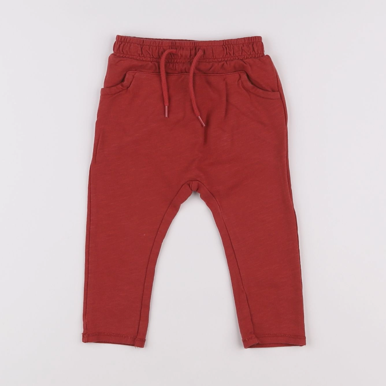 Vertbaudet - pantalon rouge - 9 mois