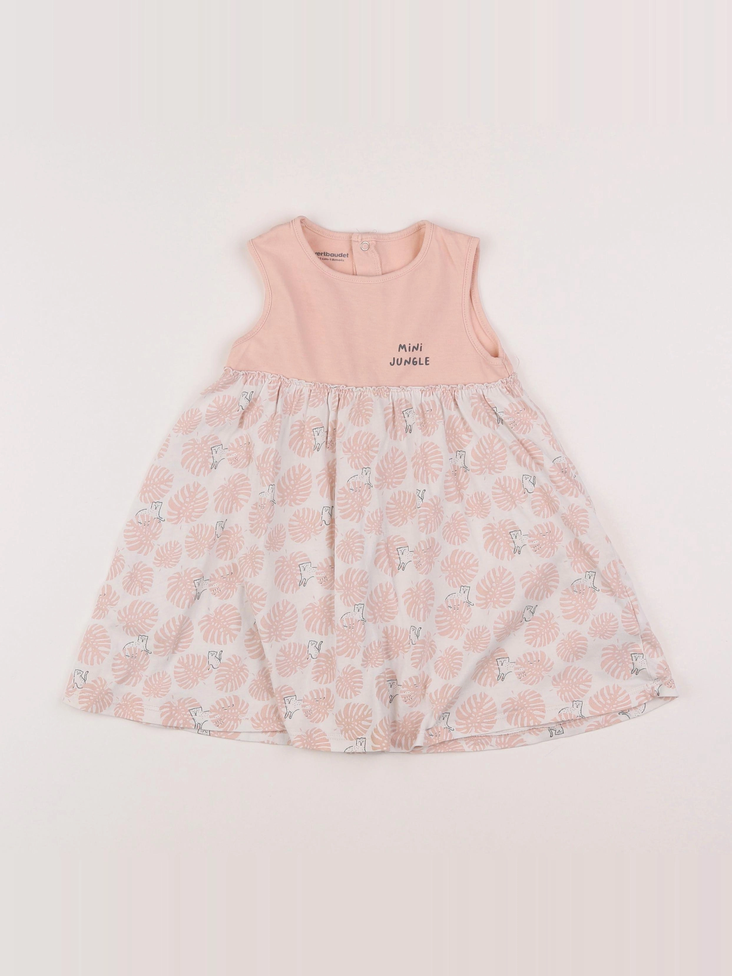 Vertbaudet - robe rose - 18 mois