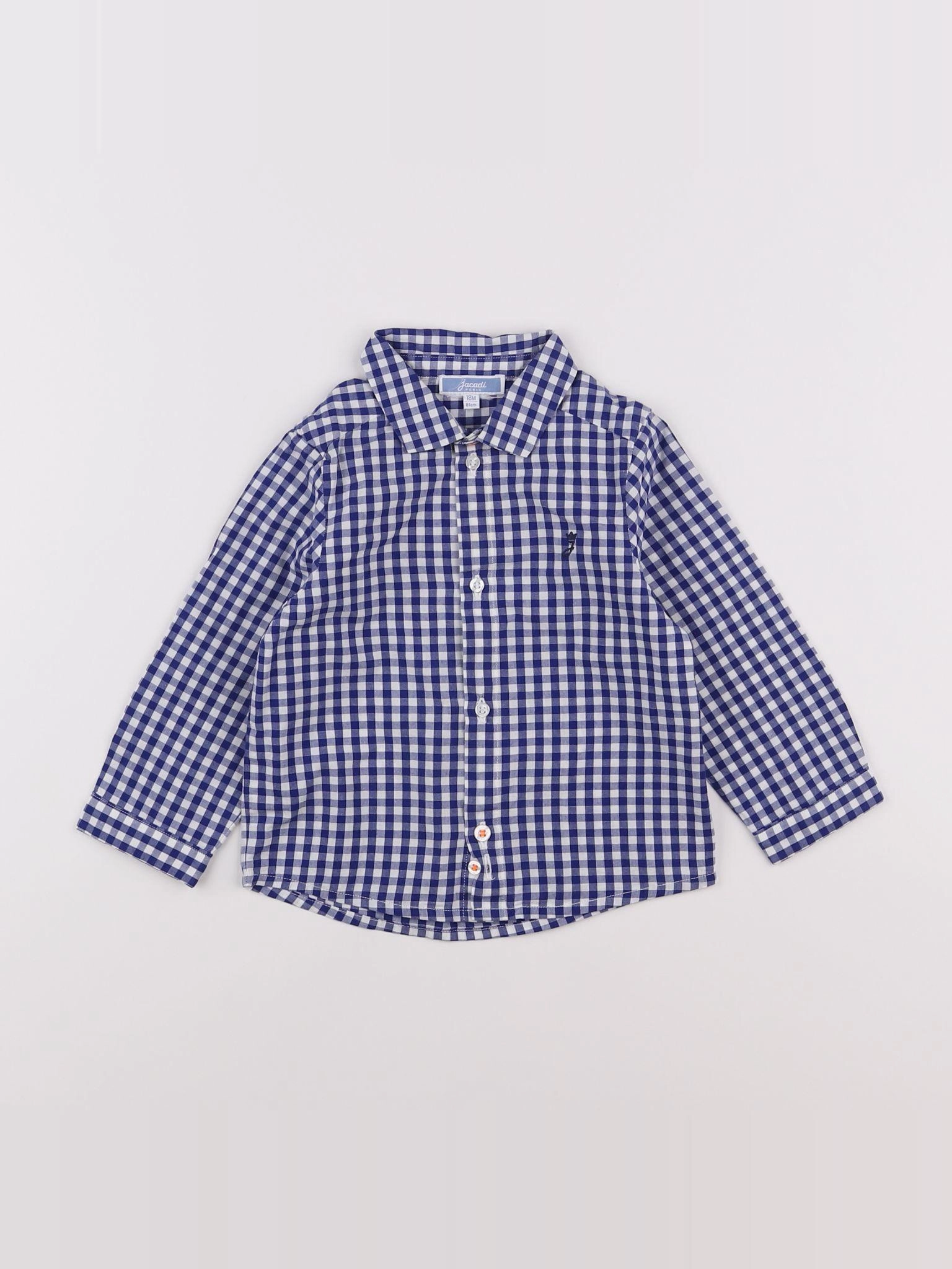 Jacadi - chemise blanc, bleu - 18 mois