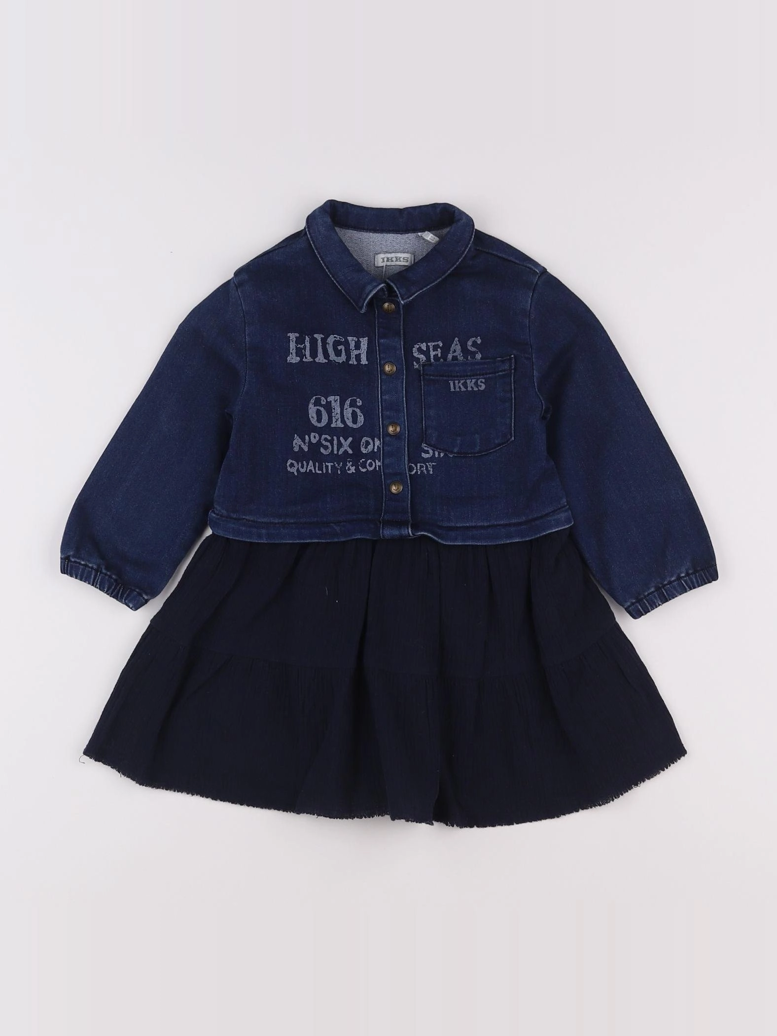 IKKS - robe bleu - 18 mois