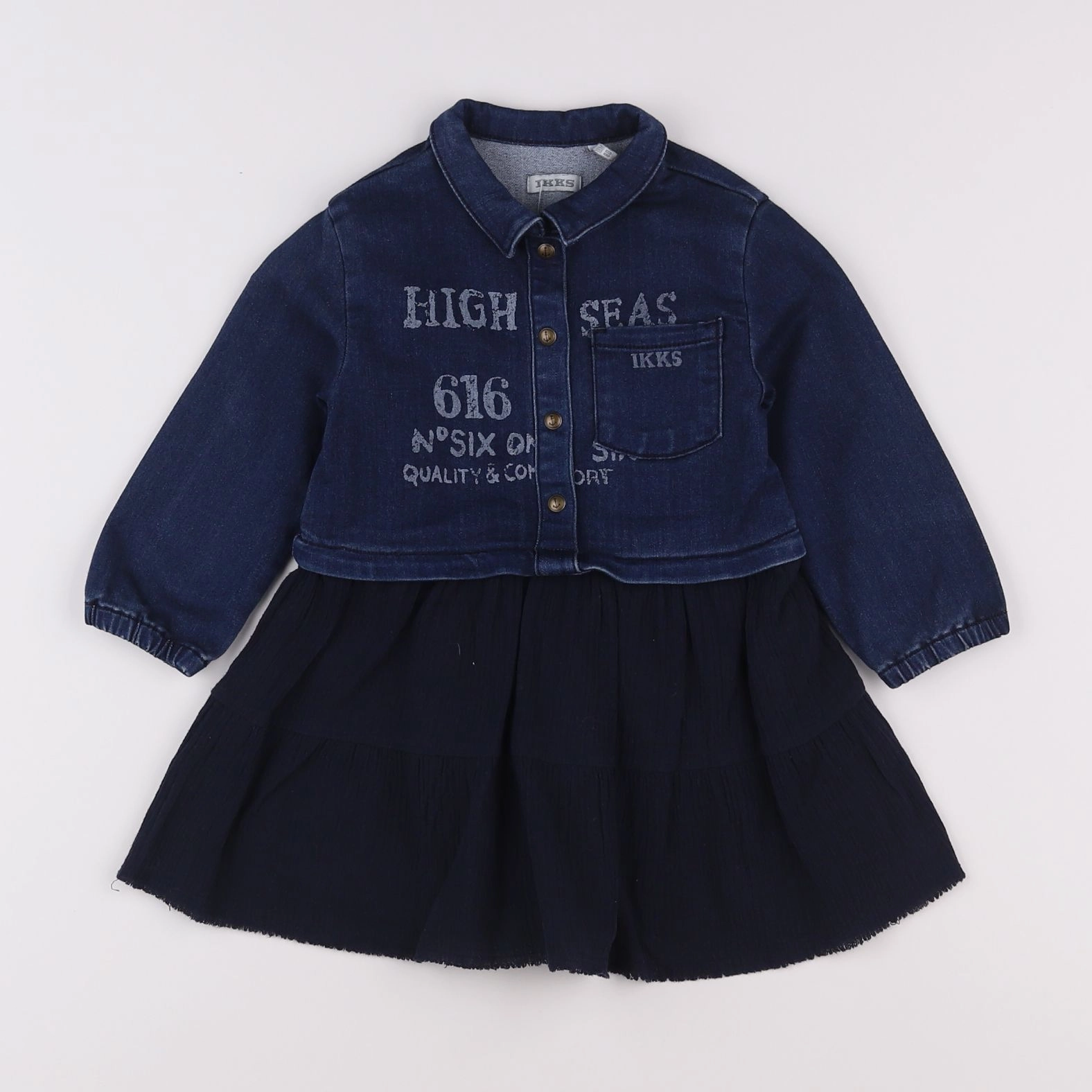IKKS - robe bleu - 18 mois