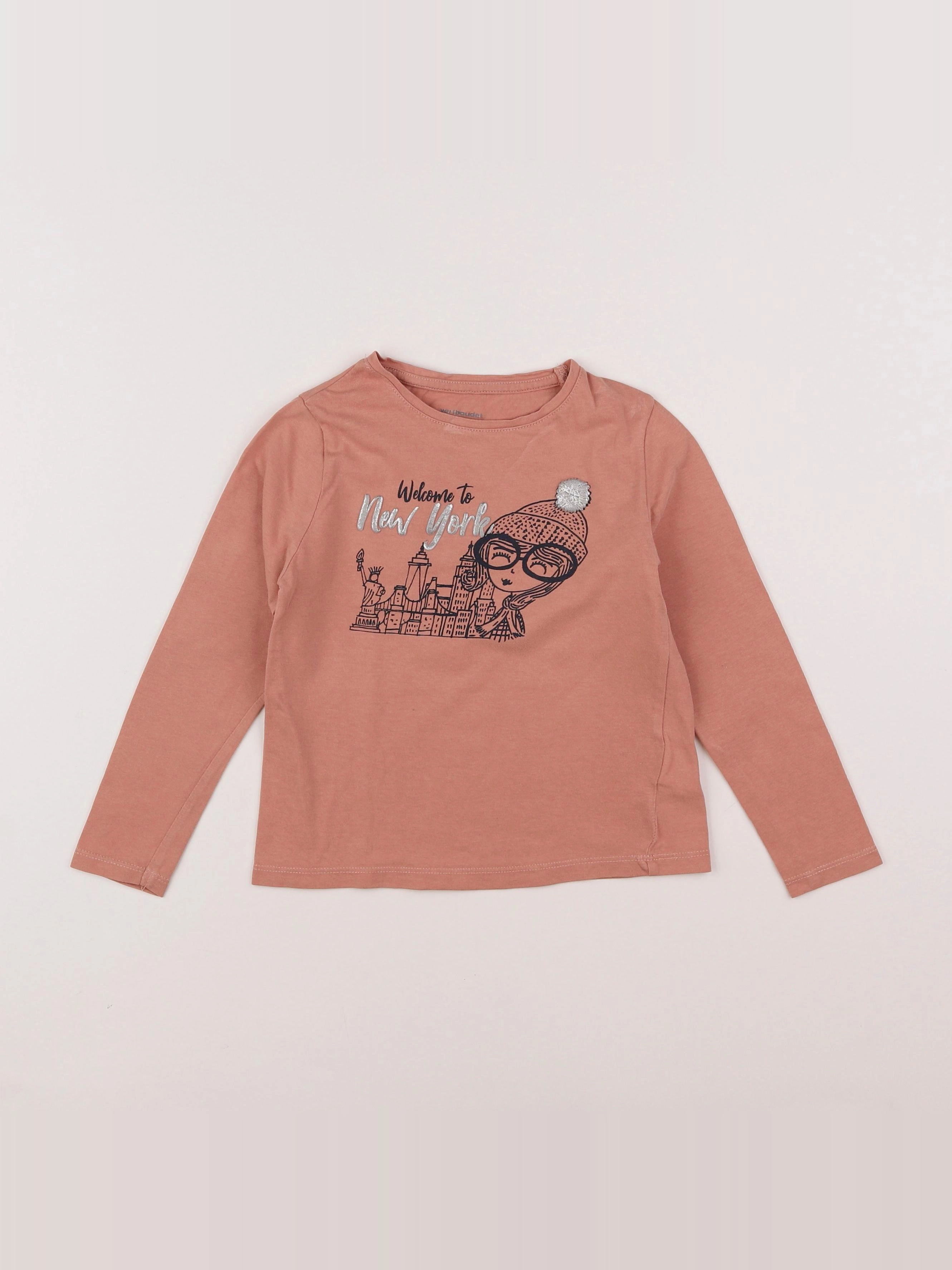 Vertbaudet - tee-shirt rose - 5 ans