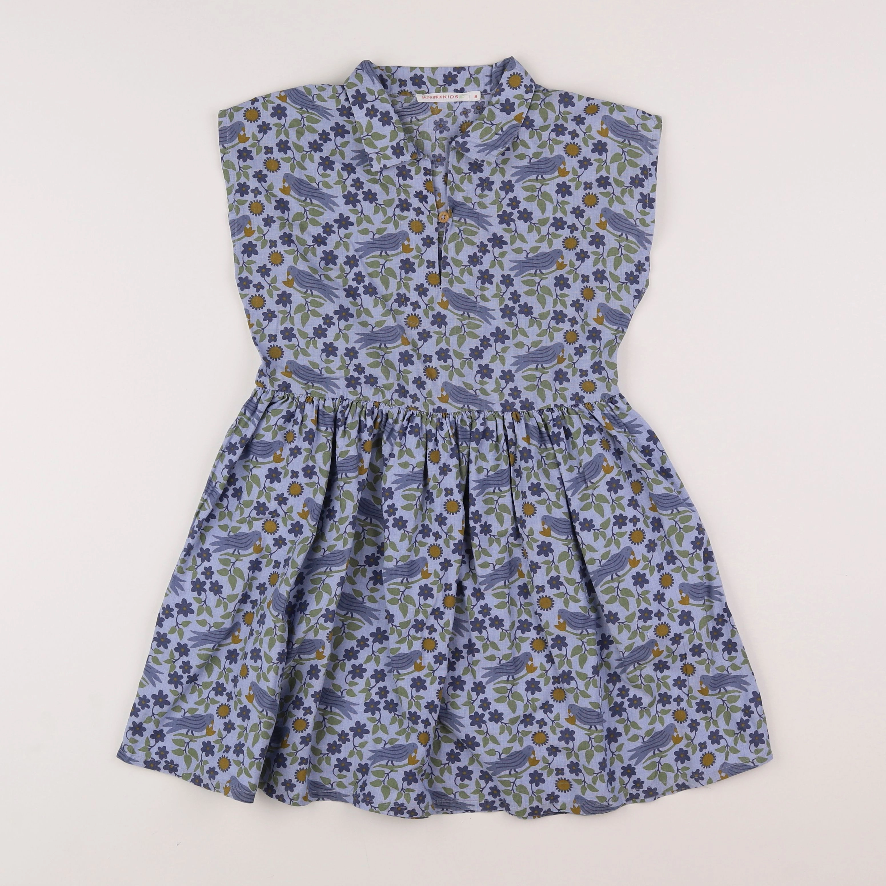 Monoprix - robe bleu - 8 ans