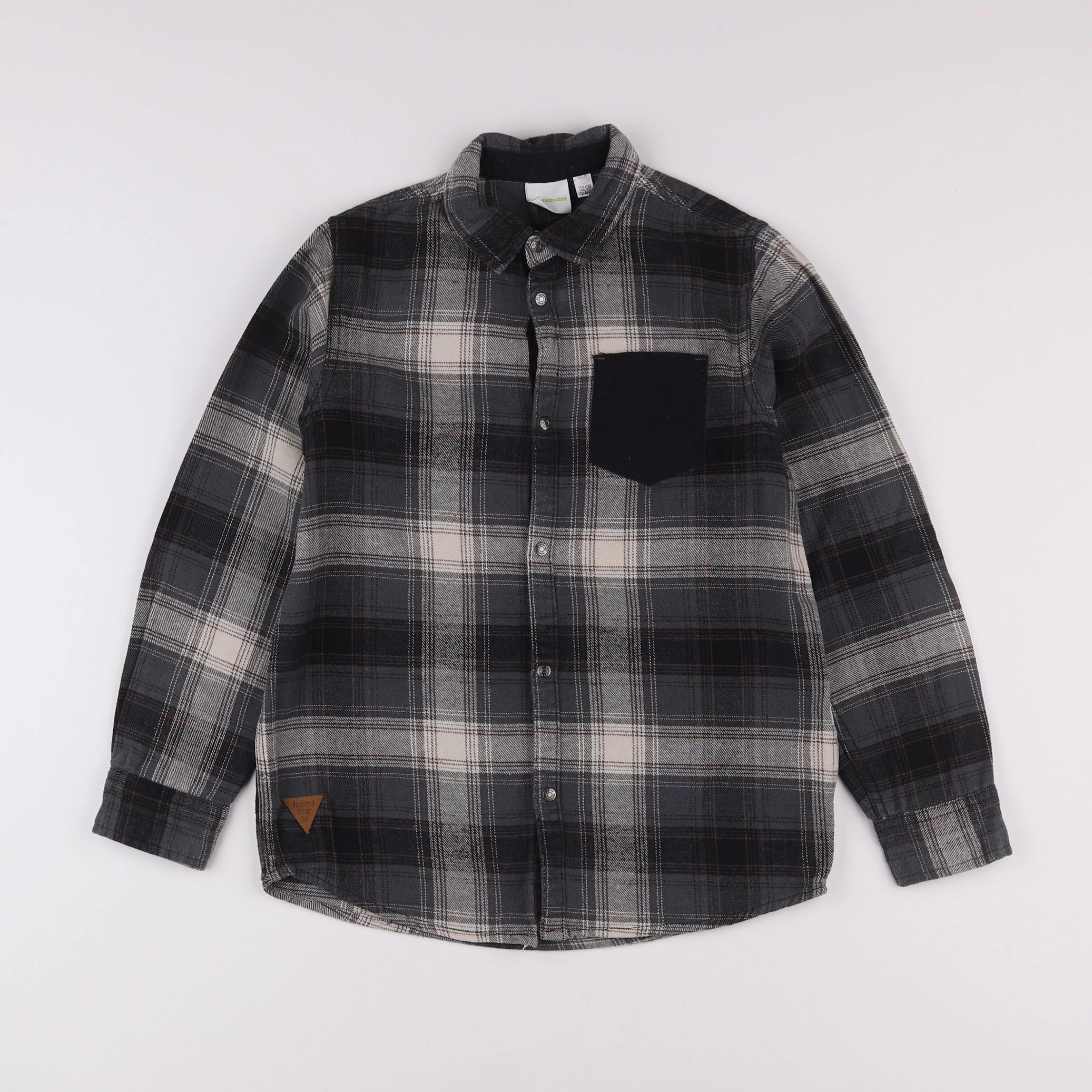 Vertbaudet - chemise gris - 12 ans
