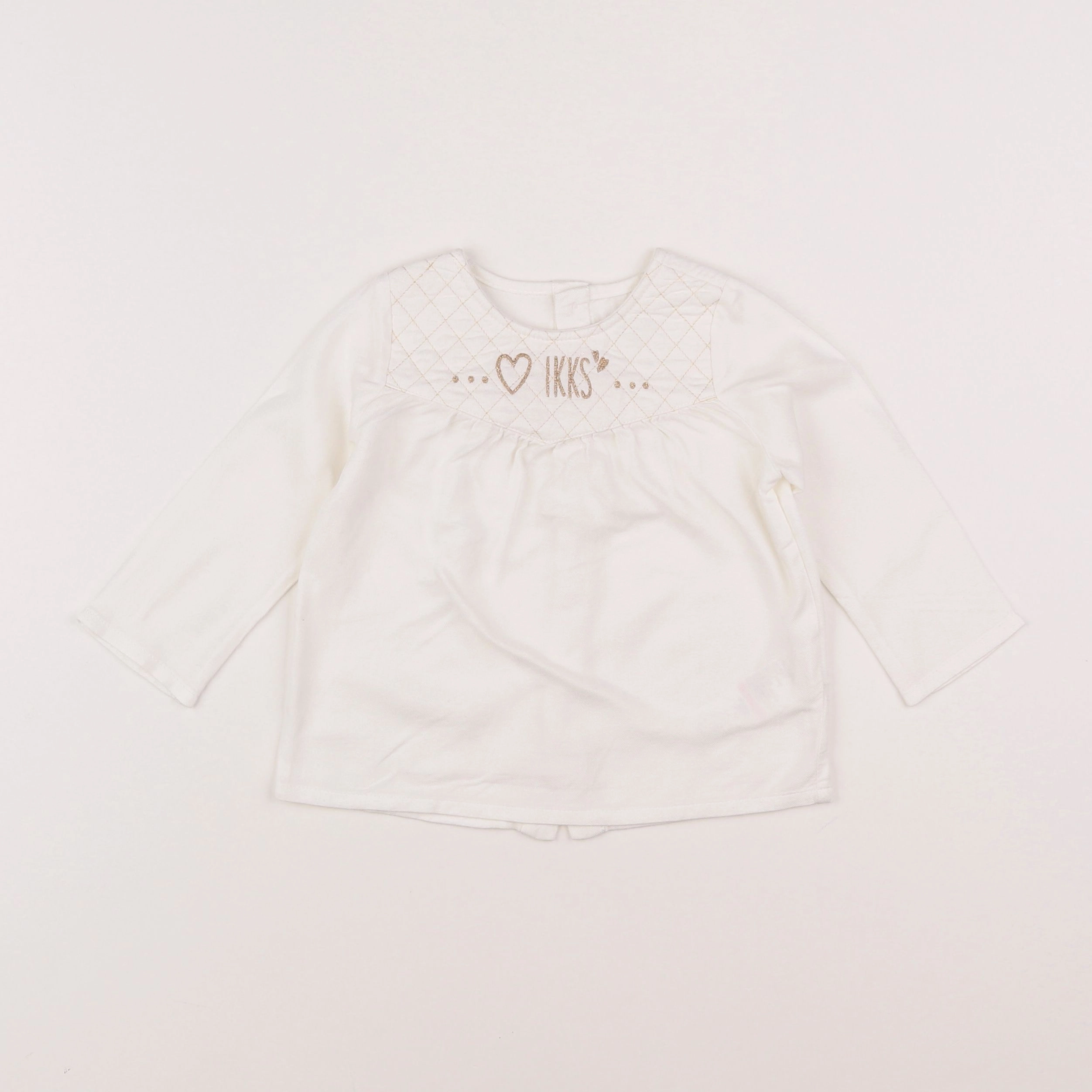 IKKS - blouse blanc, or - 18 mois