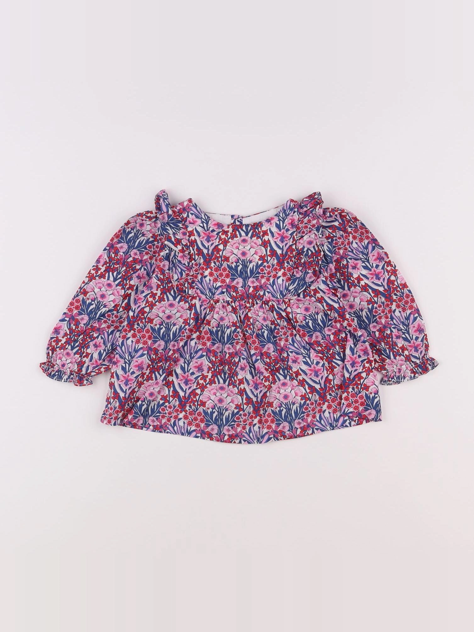 Jacadi - blouse liberty multicolore - 12 mois