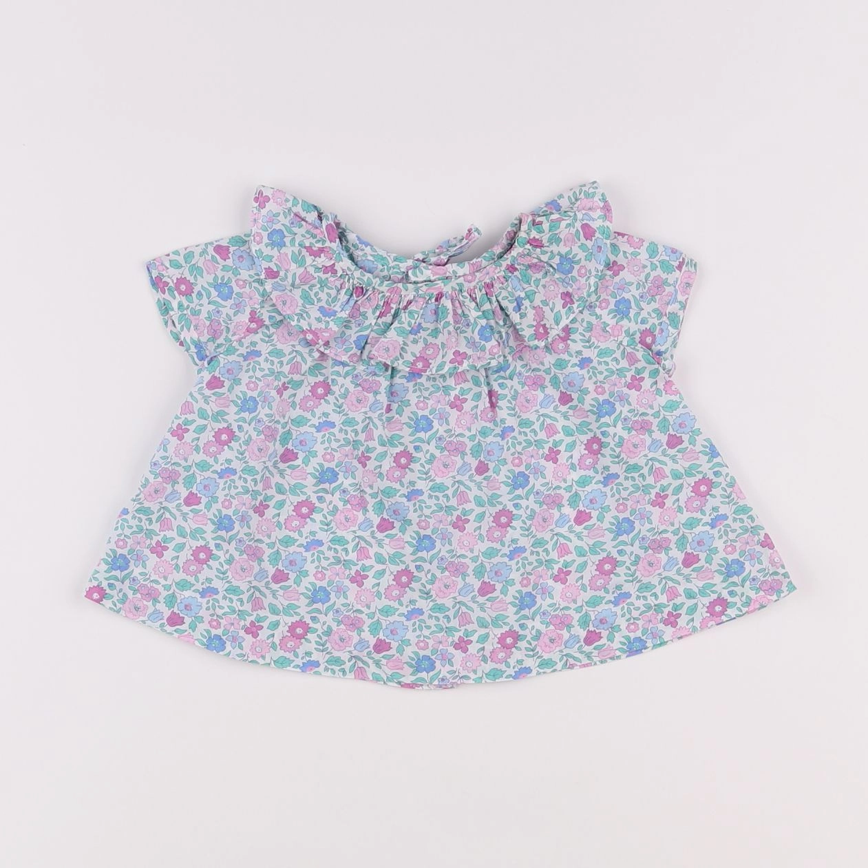 Jacadi - blouse liberty bleu - 3 mois
