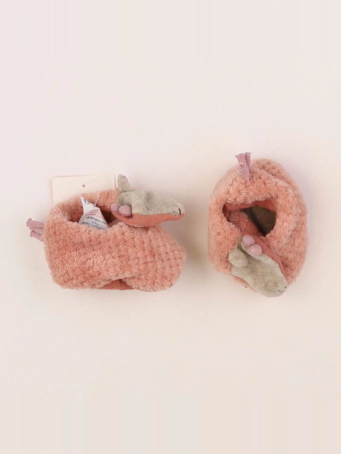 Moulin Roty - chaussons rose - pointure 16/17