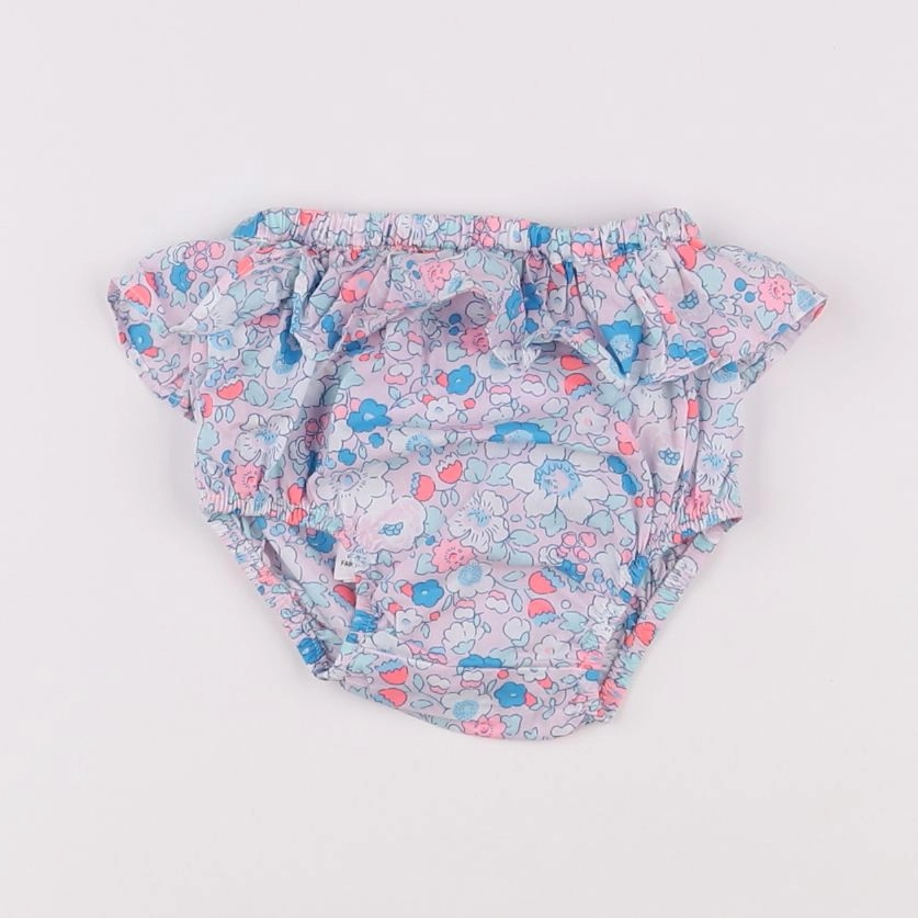 Jacadi - bloomer volants au dos, liberty multicolore - 3 mois