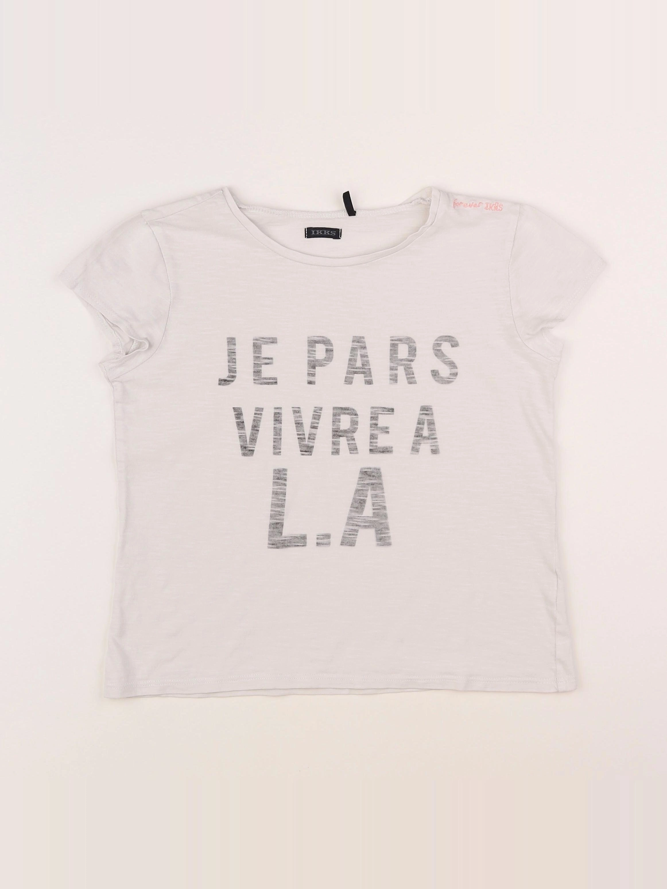 IKKS - tee-shirt blanc - 10 ans