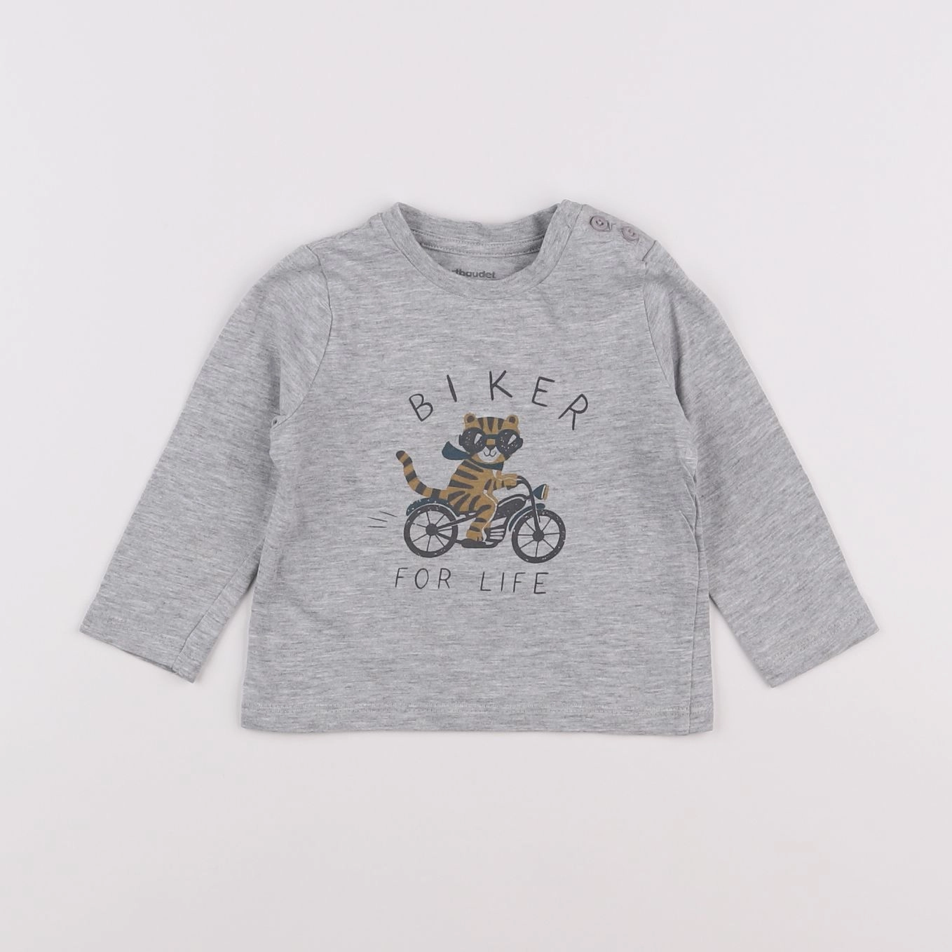 Vertbaudet - tee-shirt gris - 9 mois