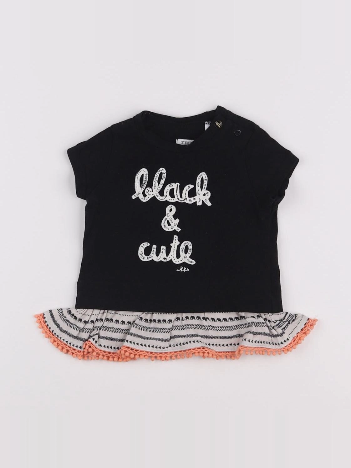 IKKS - tee-shirt noir - 6 mois