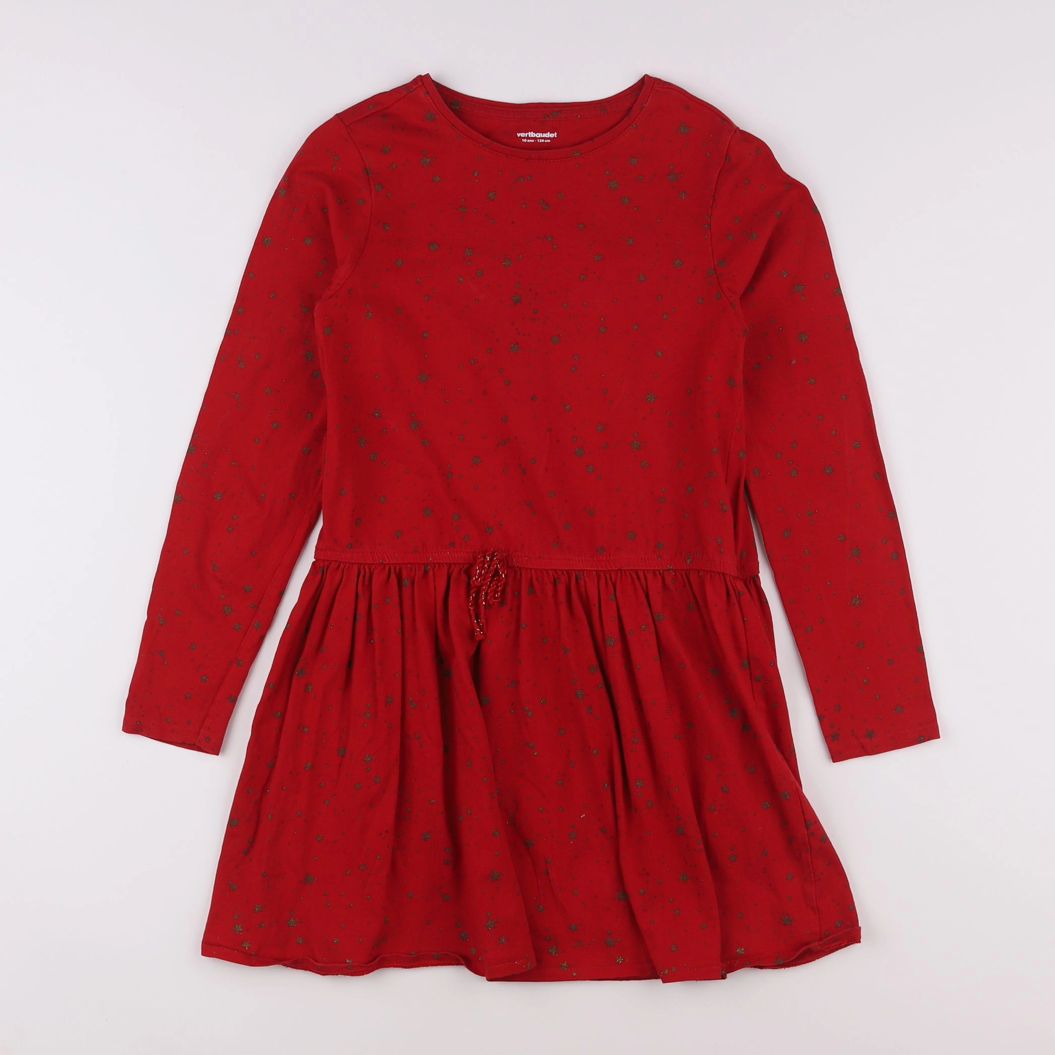 Vertbaudet - robe rouge - 10 ans