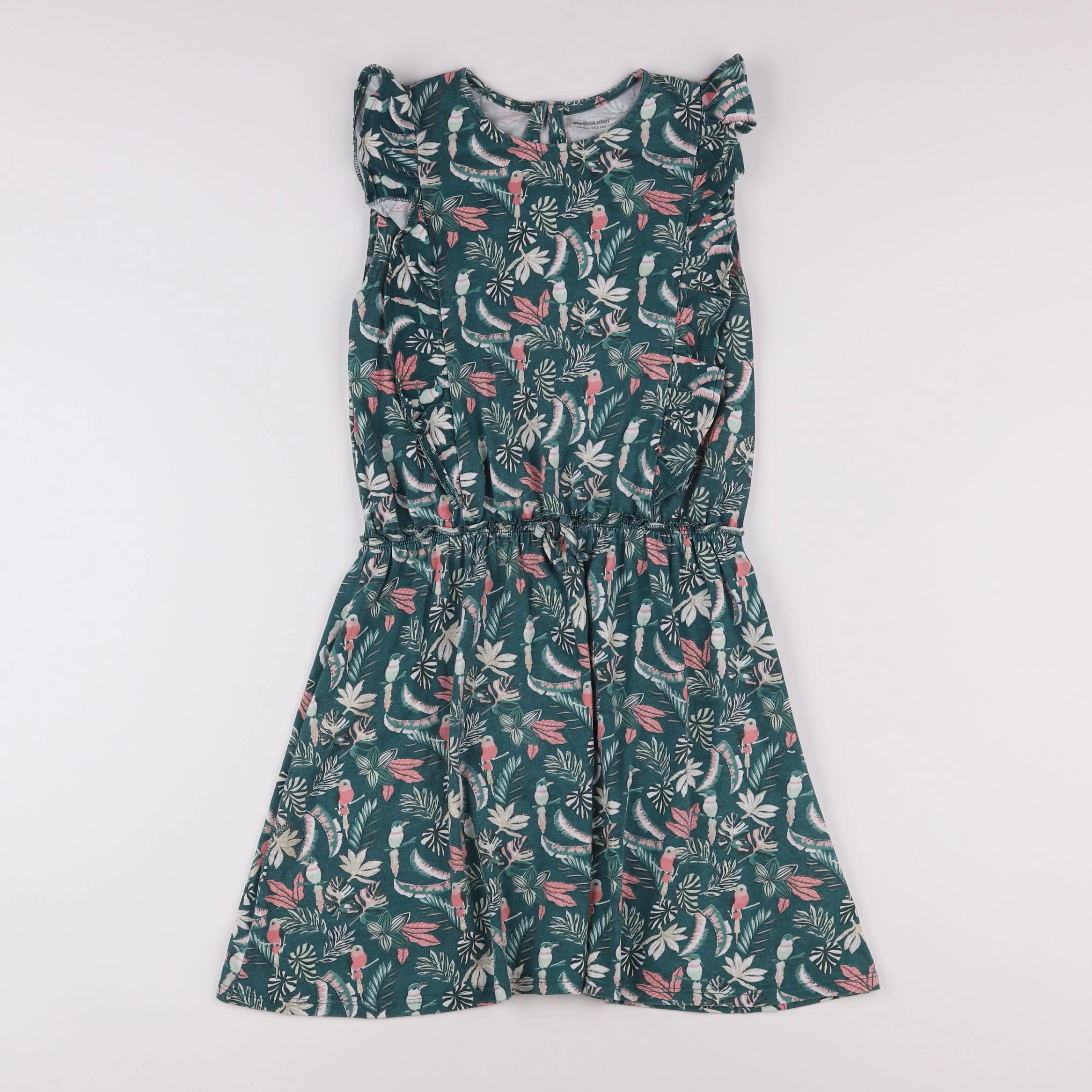 Vertbaudet - robe vert - 10 ans