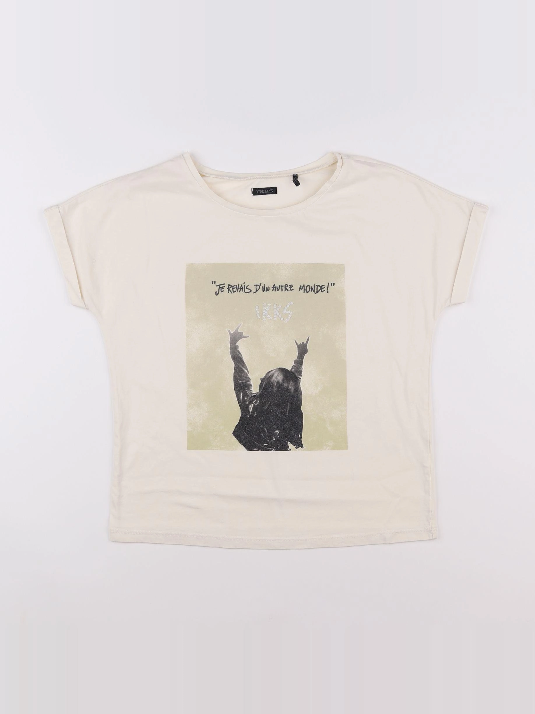 IKKS - tee-shirt beige - 12 ans