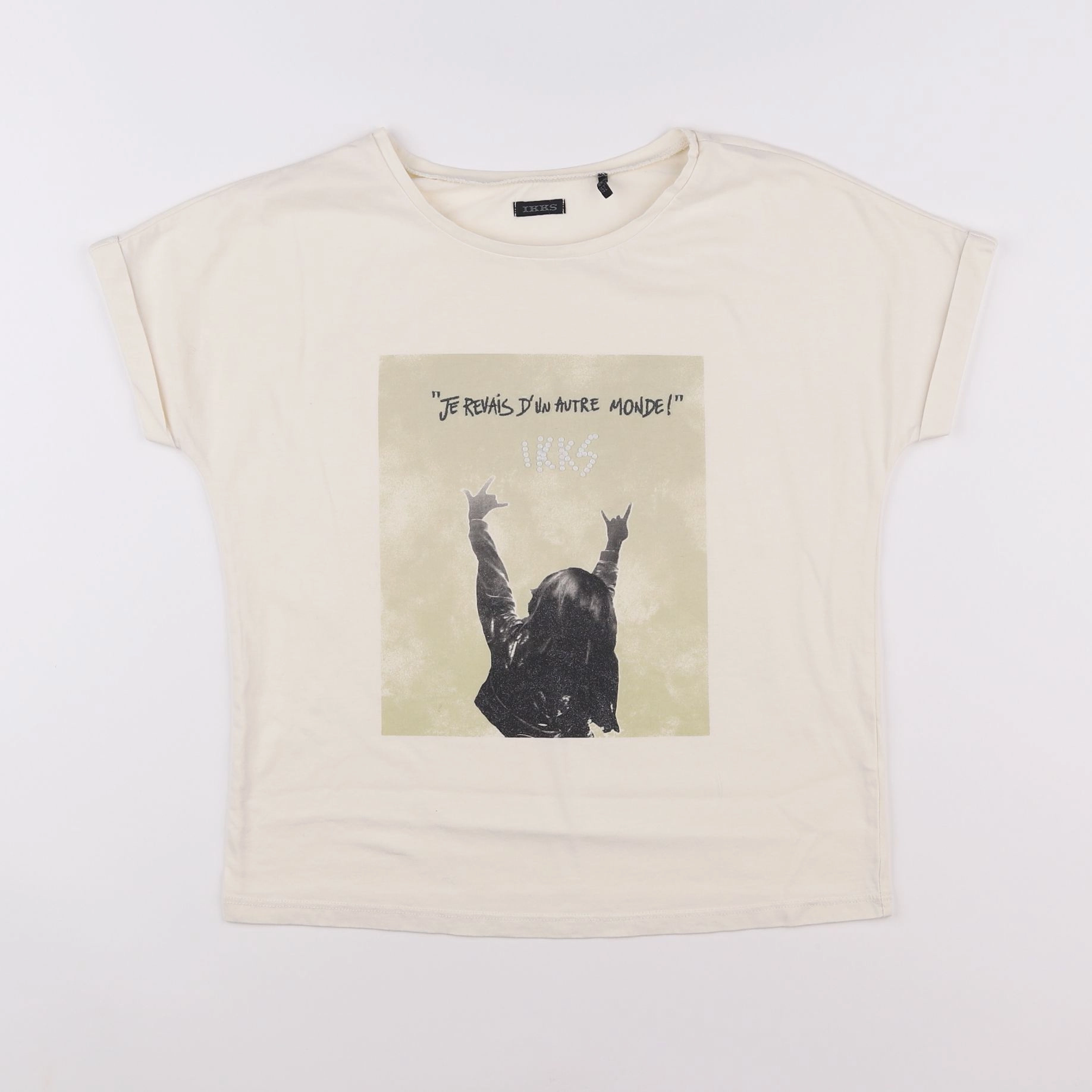 IKKS - tee-shirt beige - 12 ans