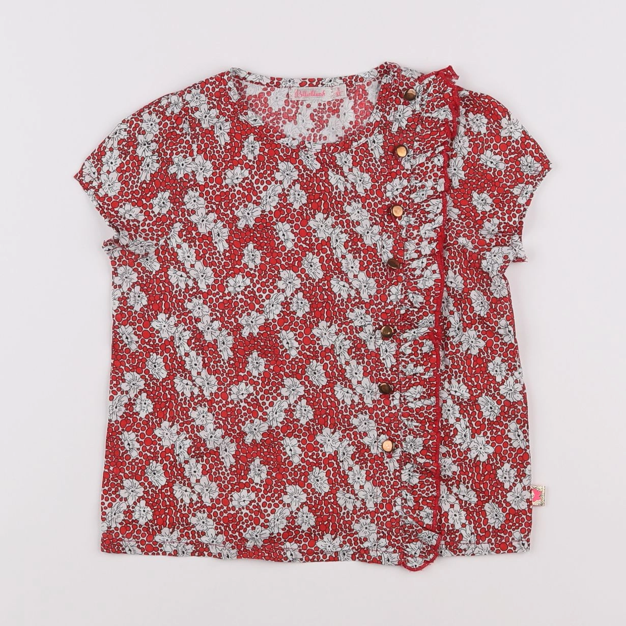 Billie Blush - blouse rouge - 3 ans