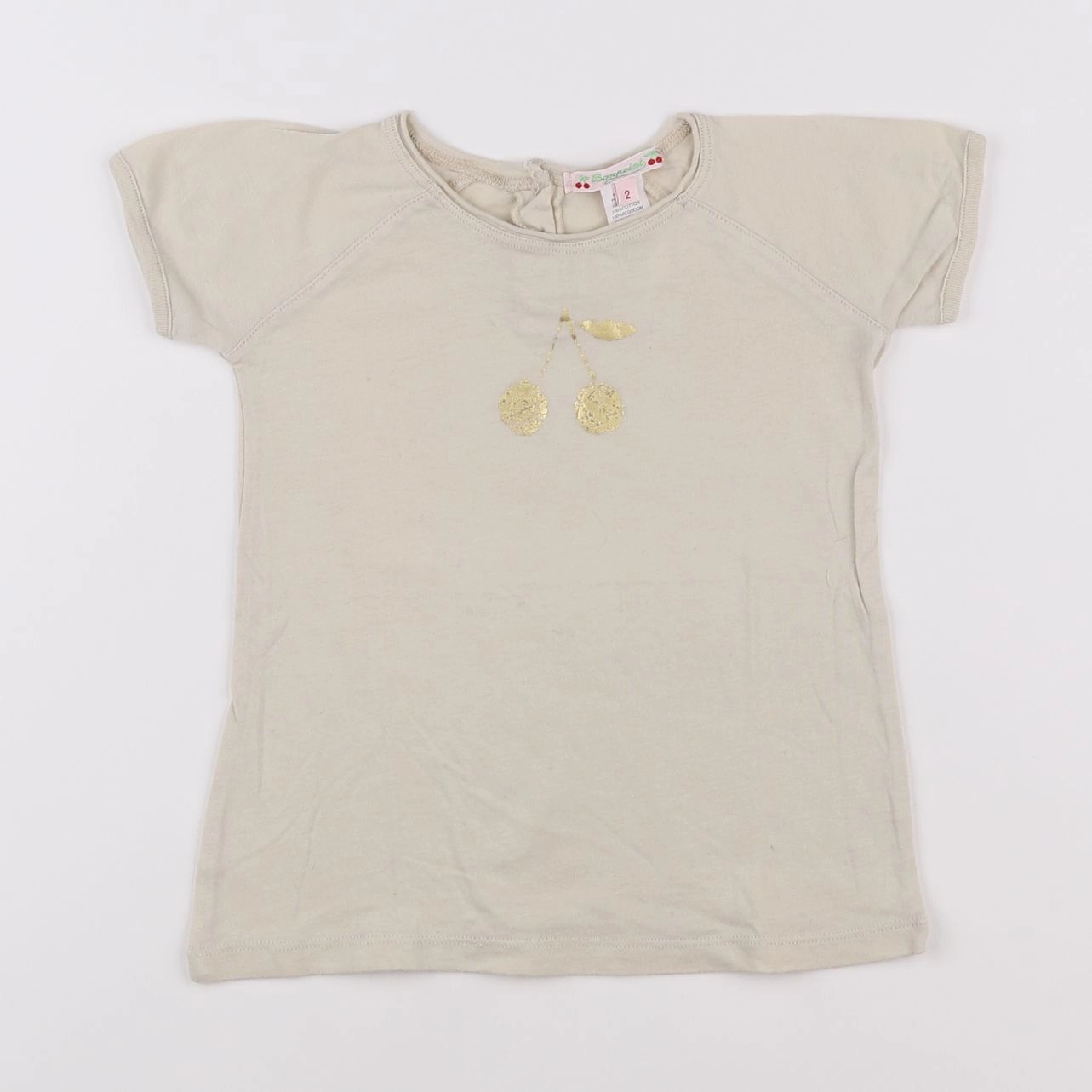 Bonpoint - tee-shirt beige - 2 ans