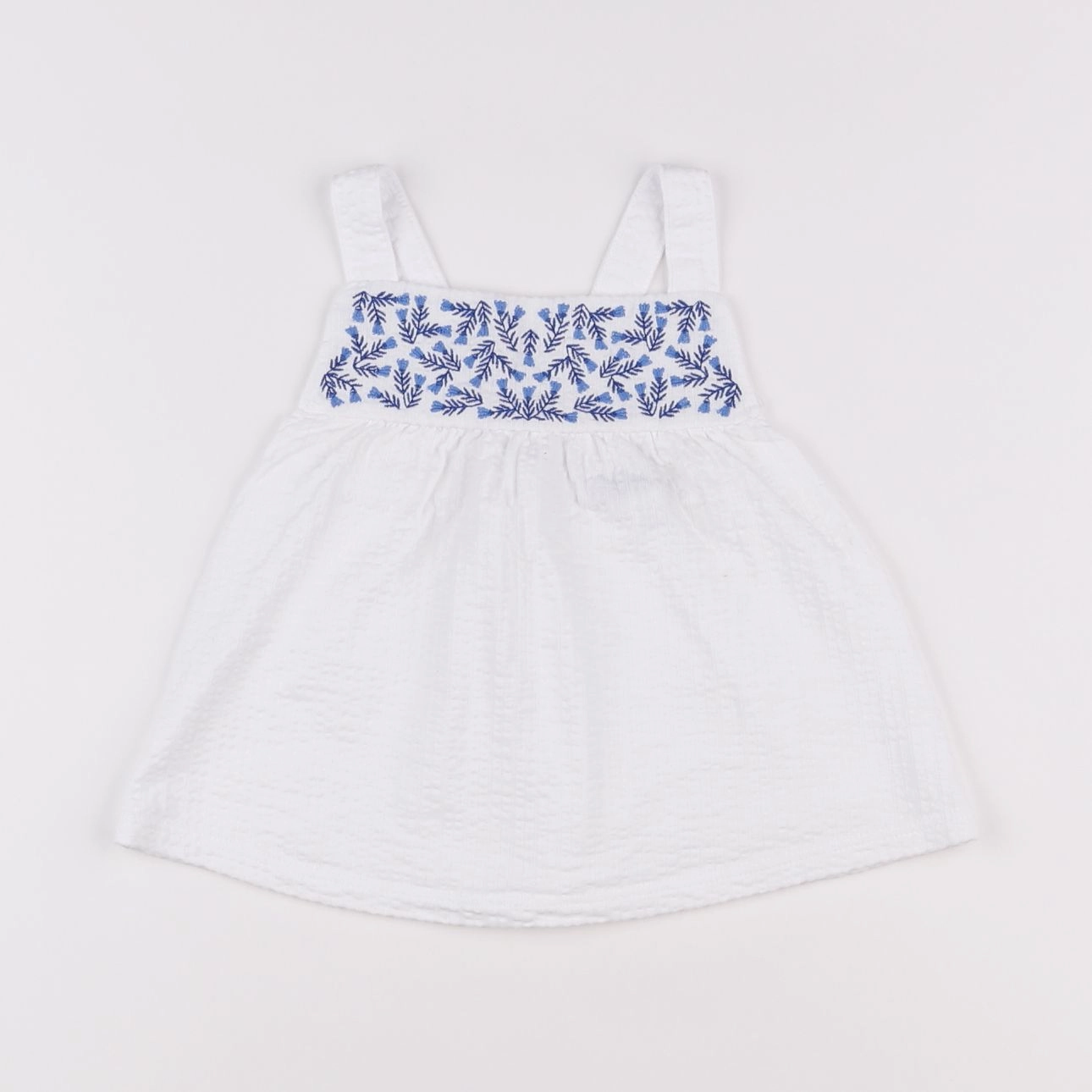 Okaidi - blouse blanc, bleu - 3 ans