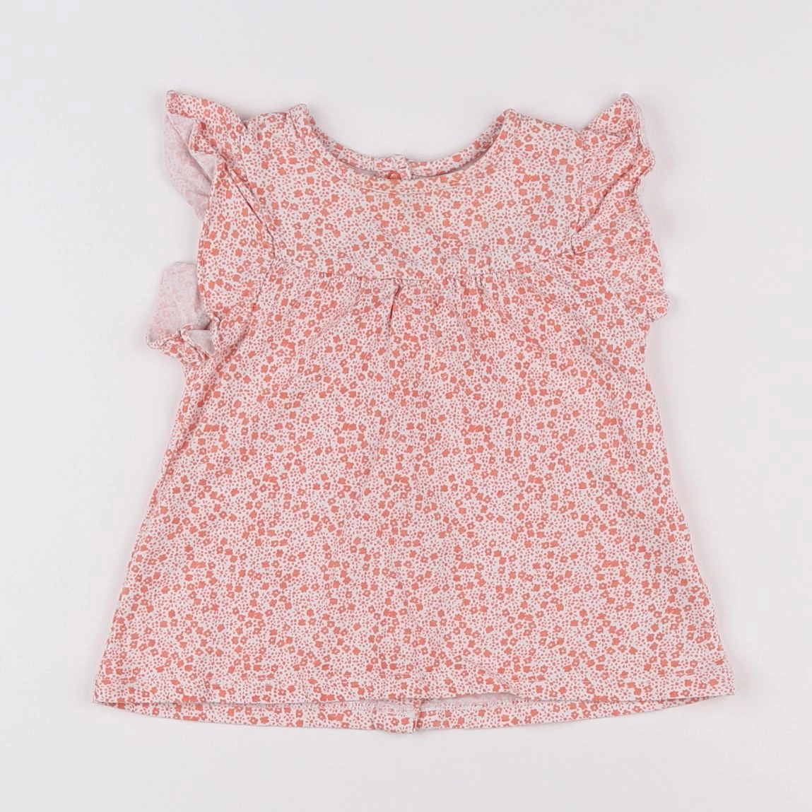 Vertbaudet - tee-shirt blanc, rose - 2 ans