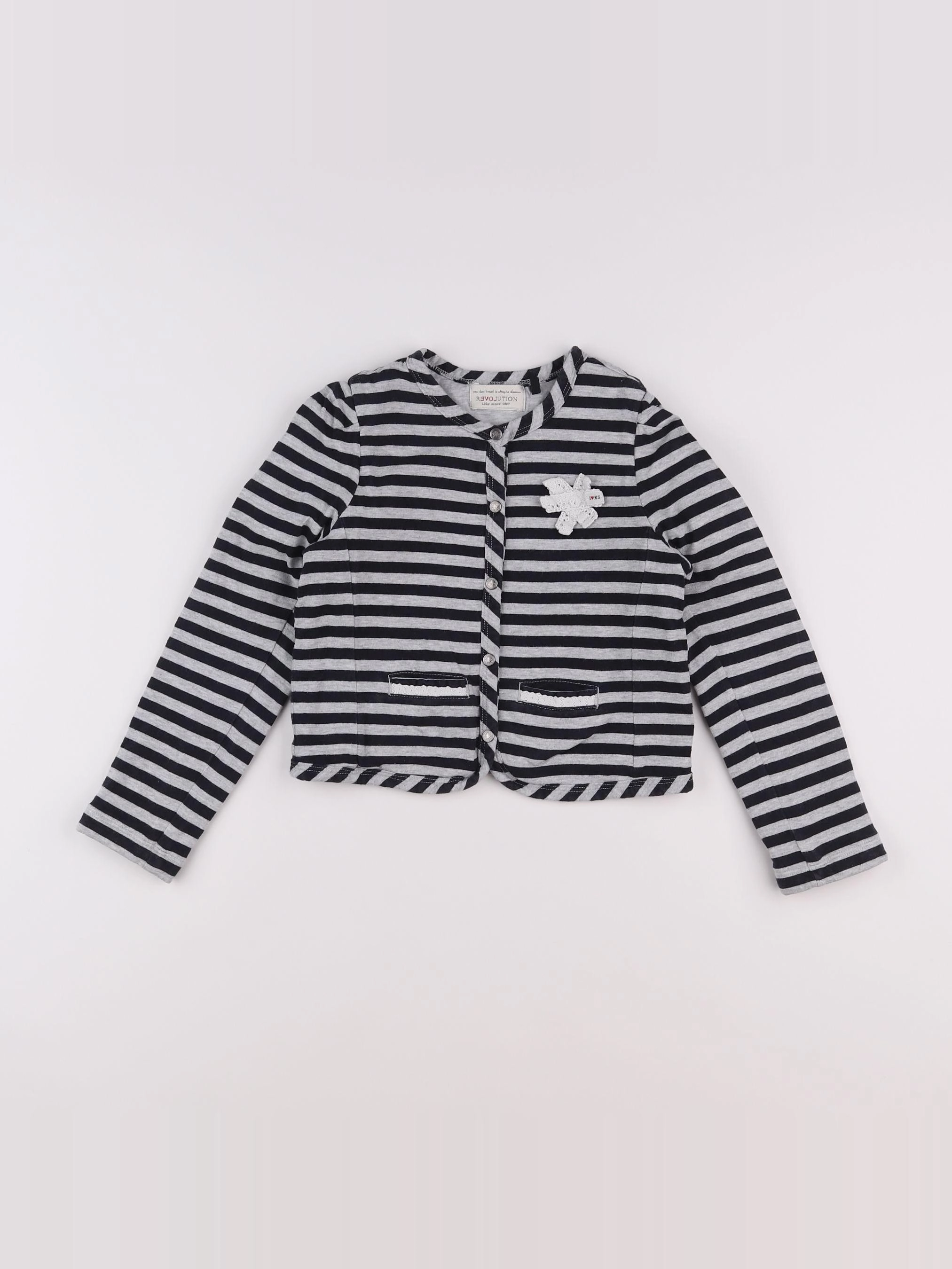 IKKS - sweat gris - 6 ans
