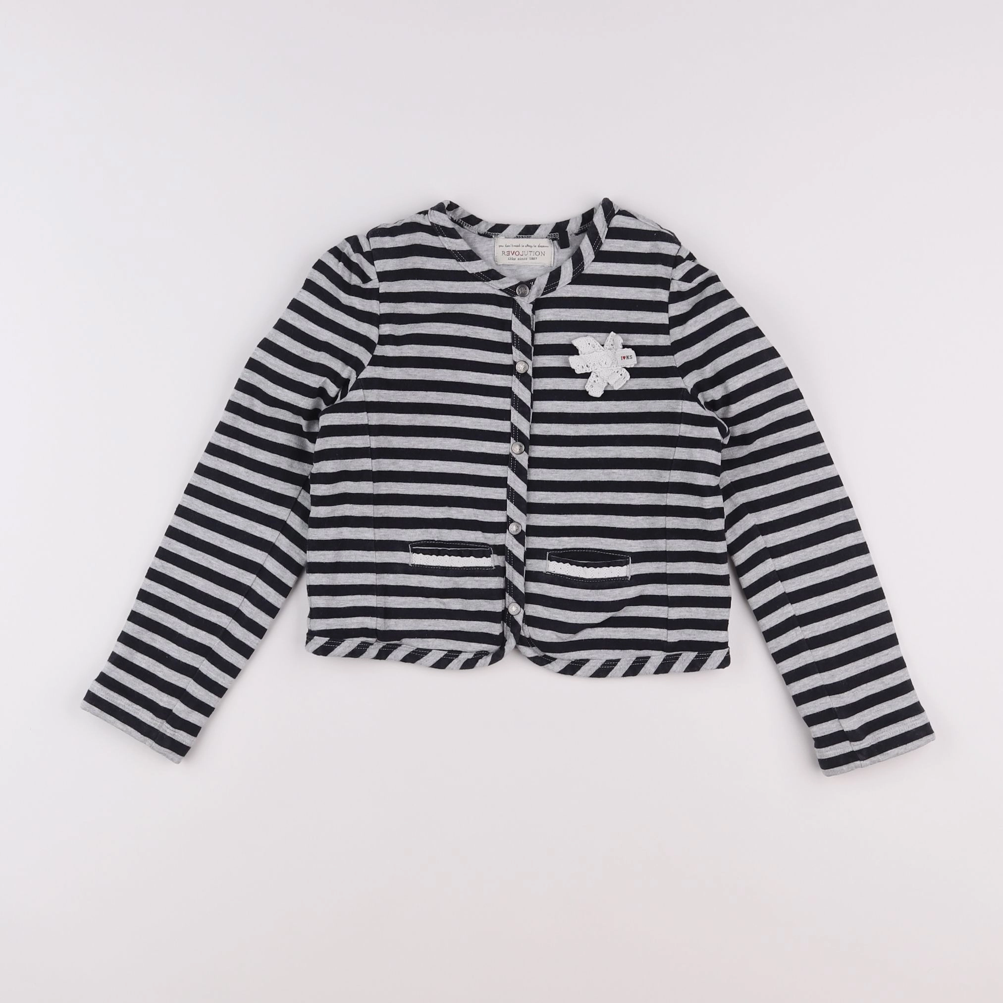IKKS - sweat gris - 6 ans
