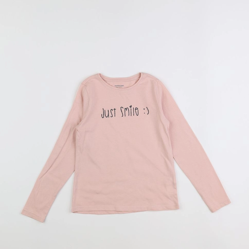 Vertbaudet - tee-shirt rose - 8 ans
