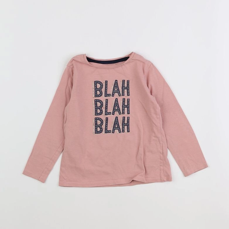 Vertbaudet - tee-shirt rose, or - 5 ans