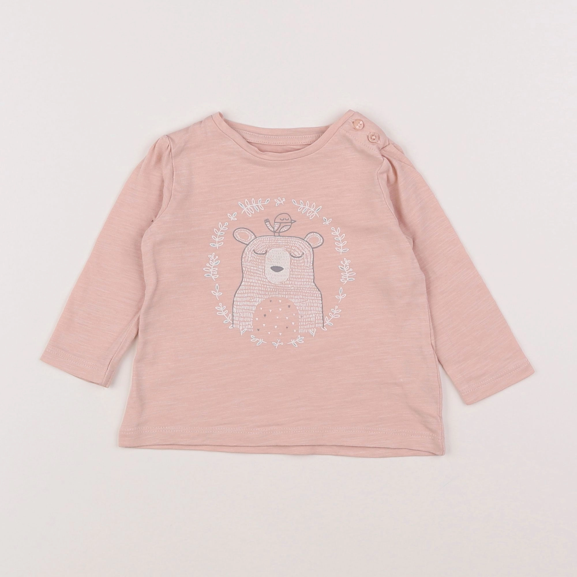 Vertbaudet - tee-shirt rose - 6 mois