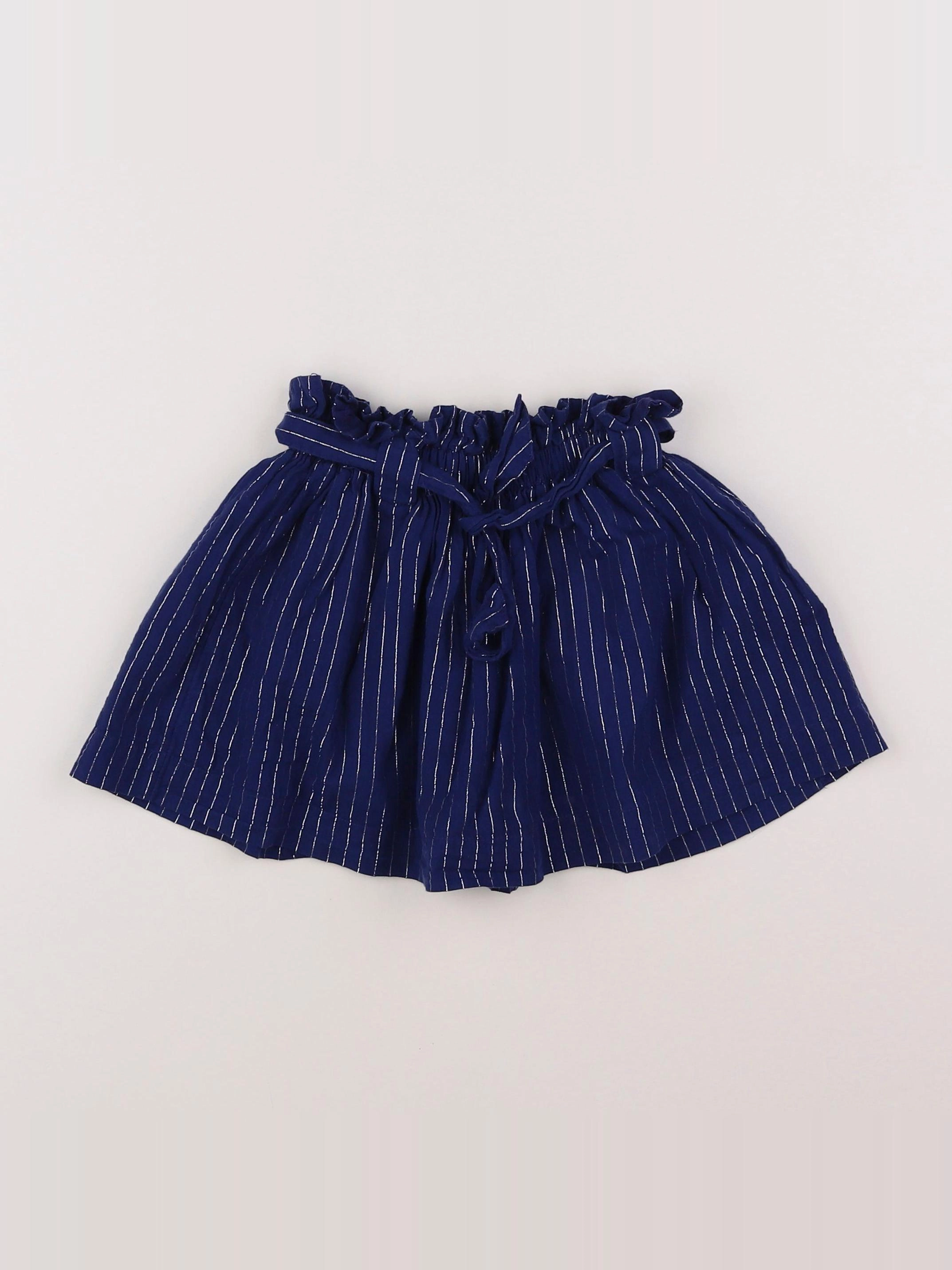 Vertbaudet - jupe bleu, argent - 2 ans