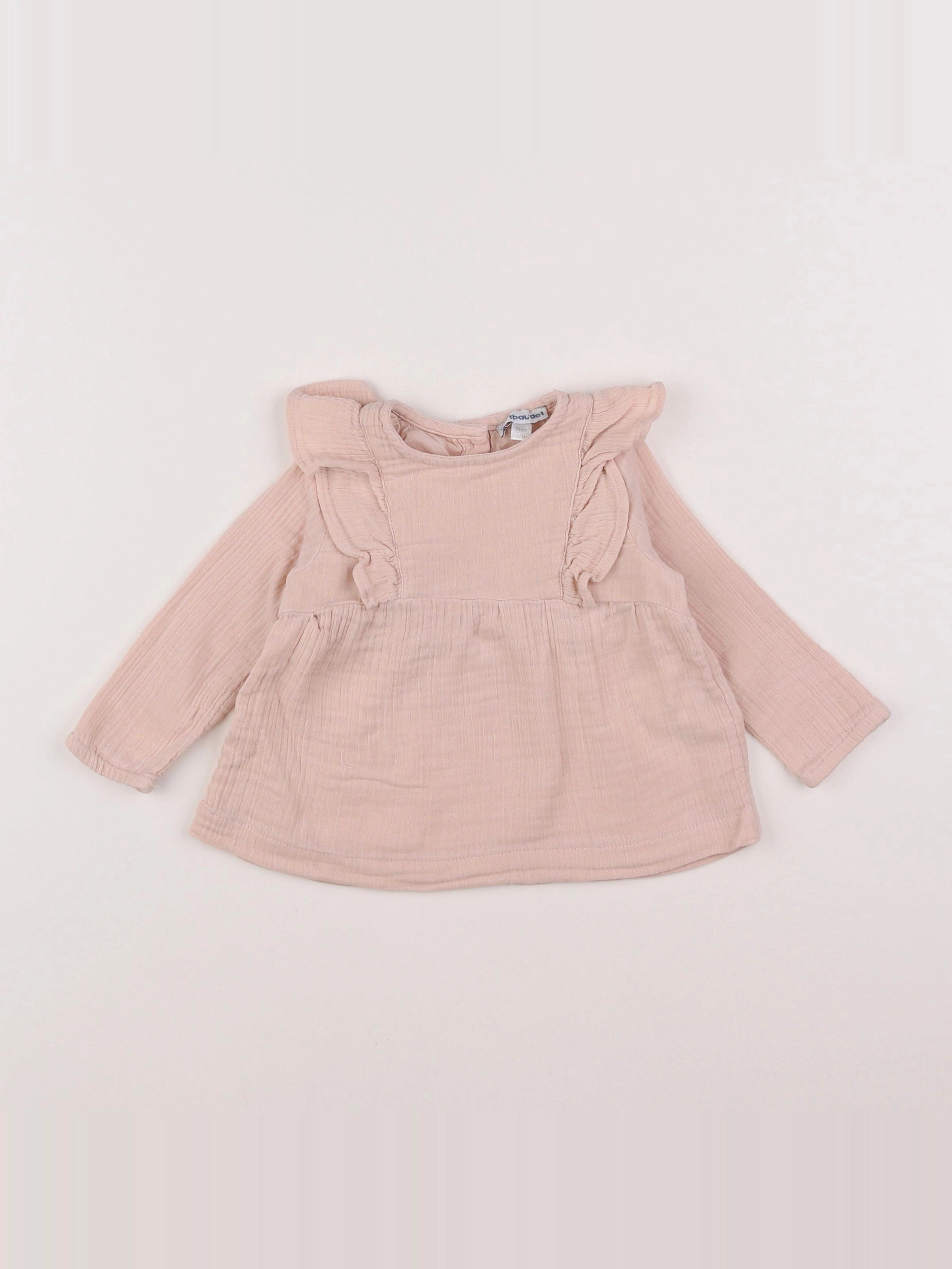 Vertbaudet - blouse rose - 12 mois
