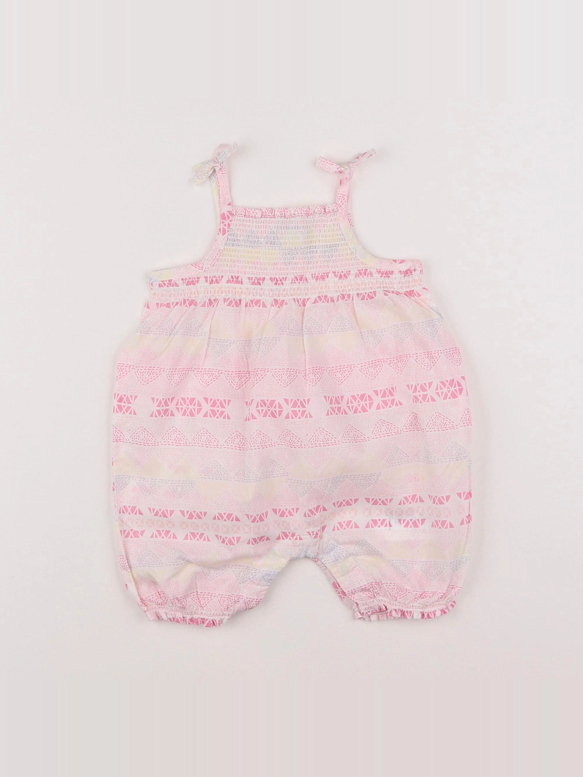 Vertbaudet - combinaison rose - 9 mois