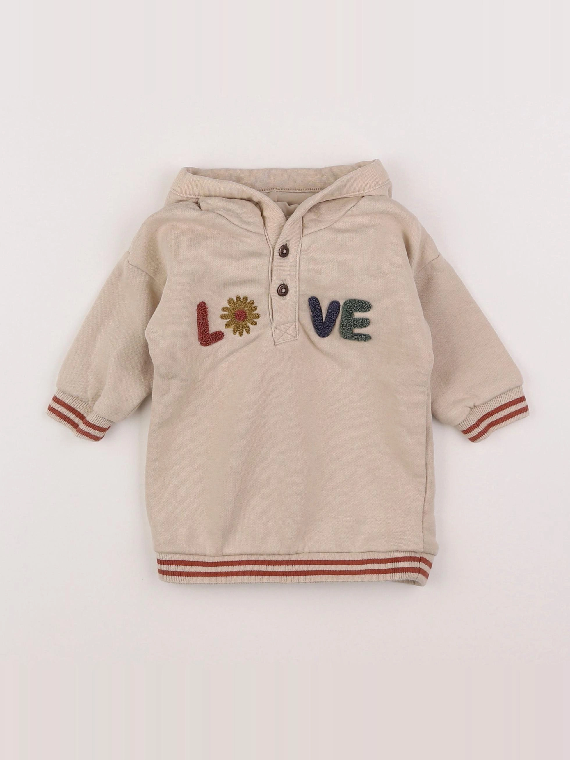 Vertbaudet - robe beige - 6 mois