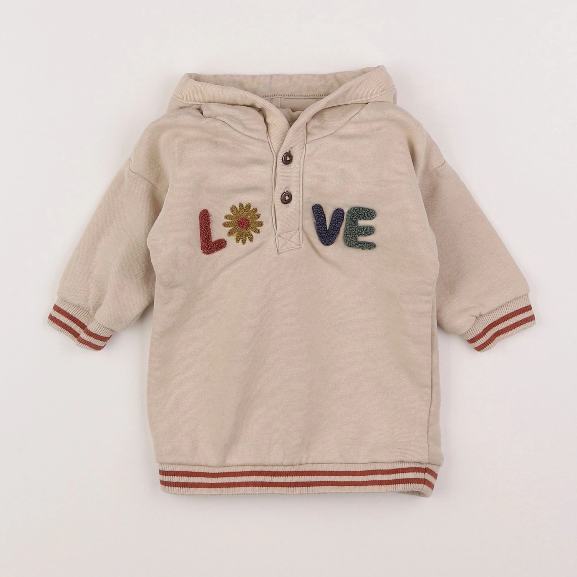 Vertbaudet - robe beige - 6 mois