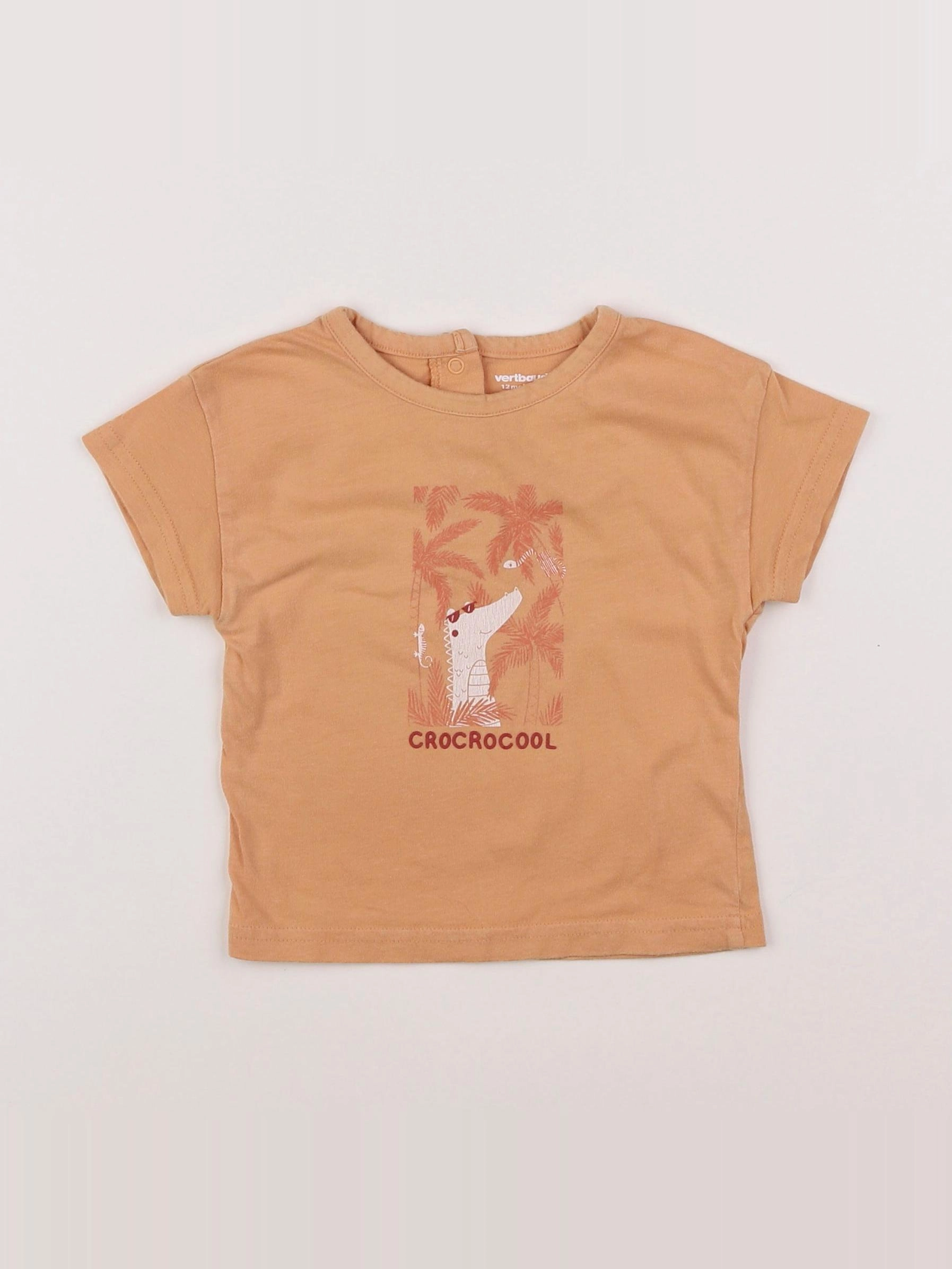 Vertbaudet - tee-shirt orange - 12 mois