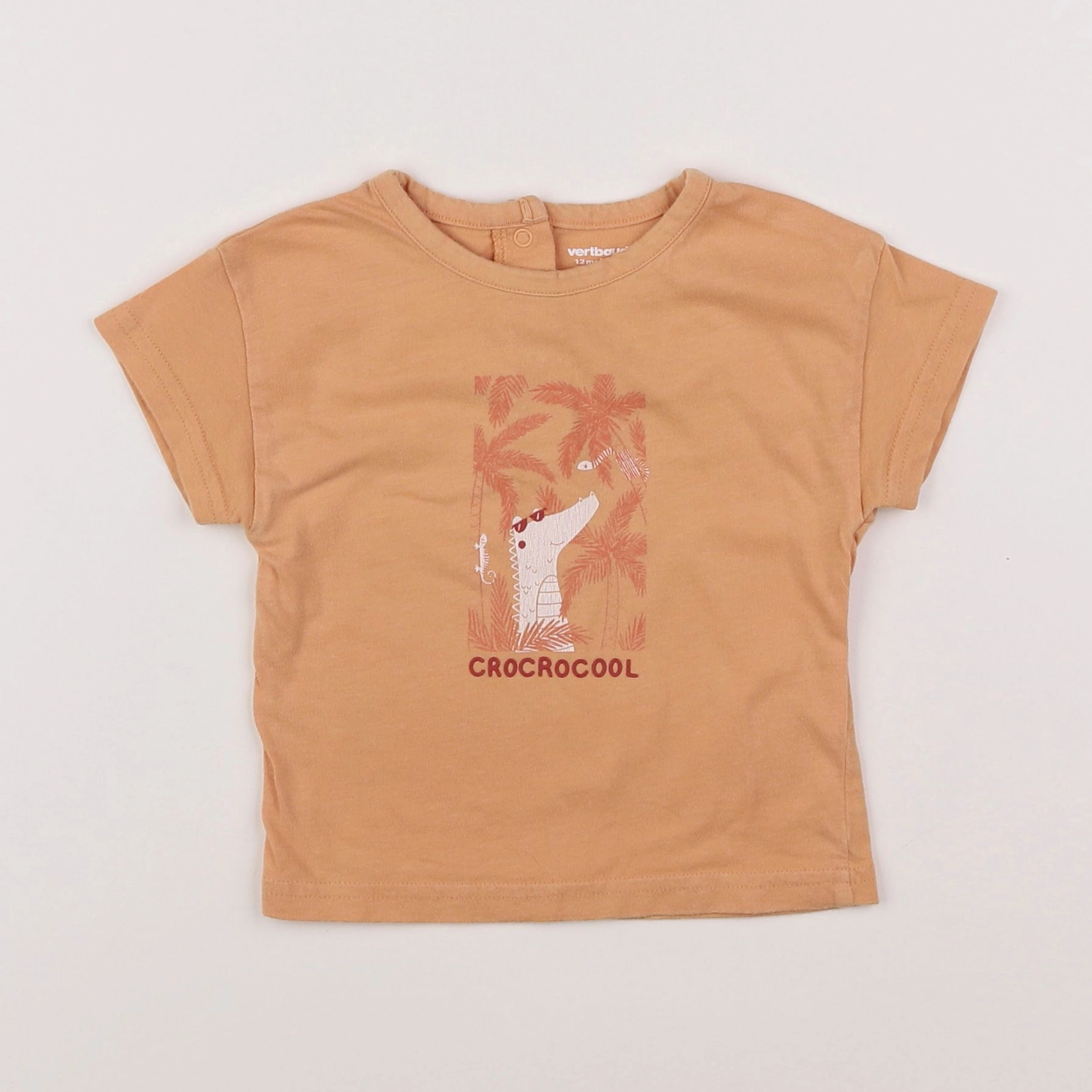 Vertbaudet - tee-shirt orange - 12 mois