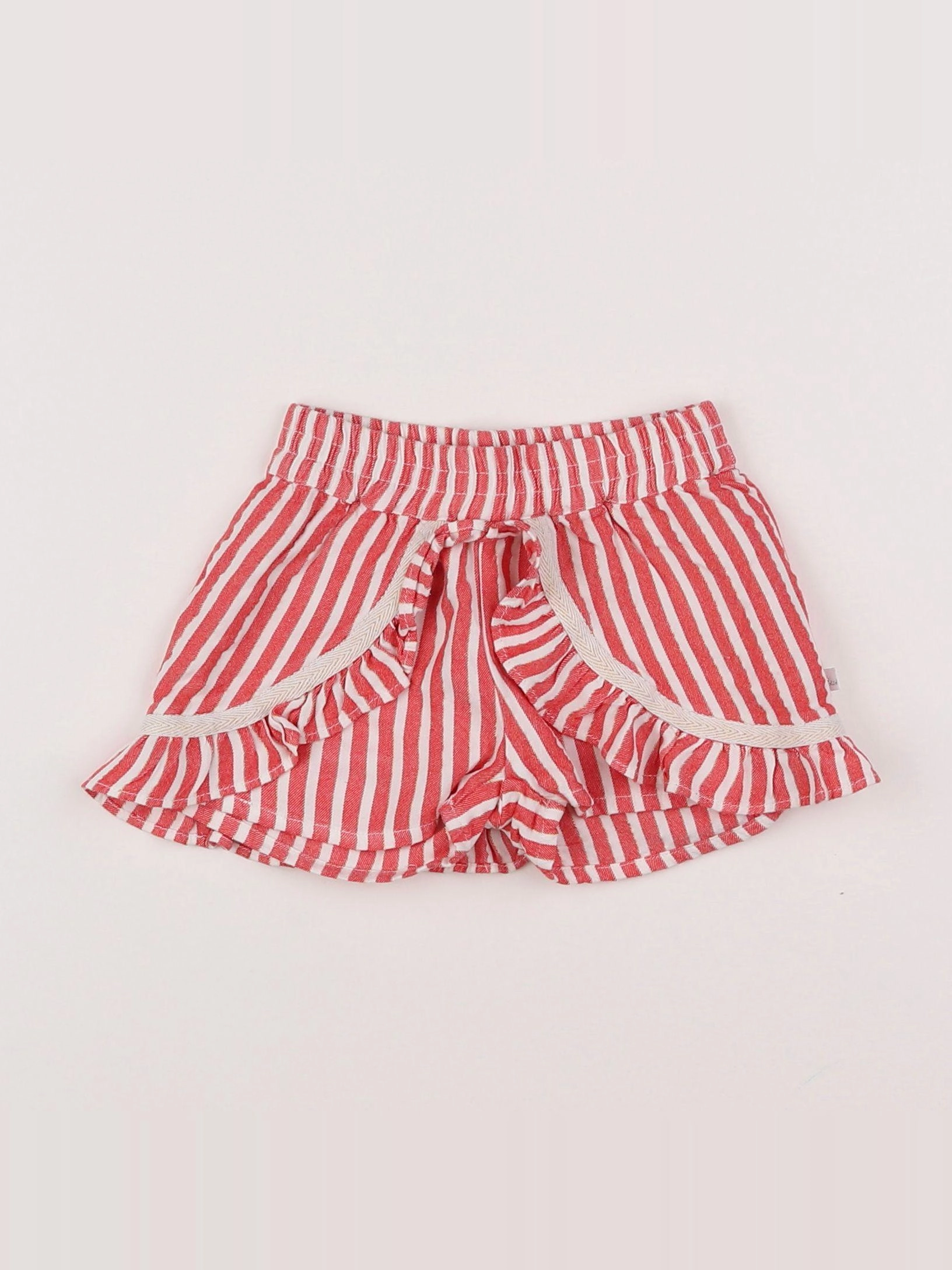 IKKS - short blanc, rouge - 18 mois