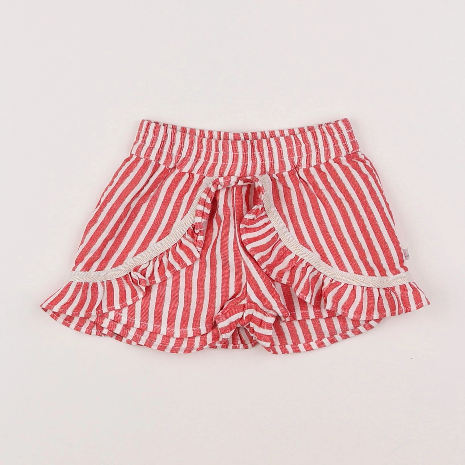 IKKS - short blanc, rouge - 18 mois