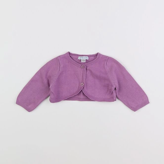 Vertbaudet - gilet violet - 3 mois