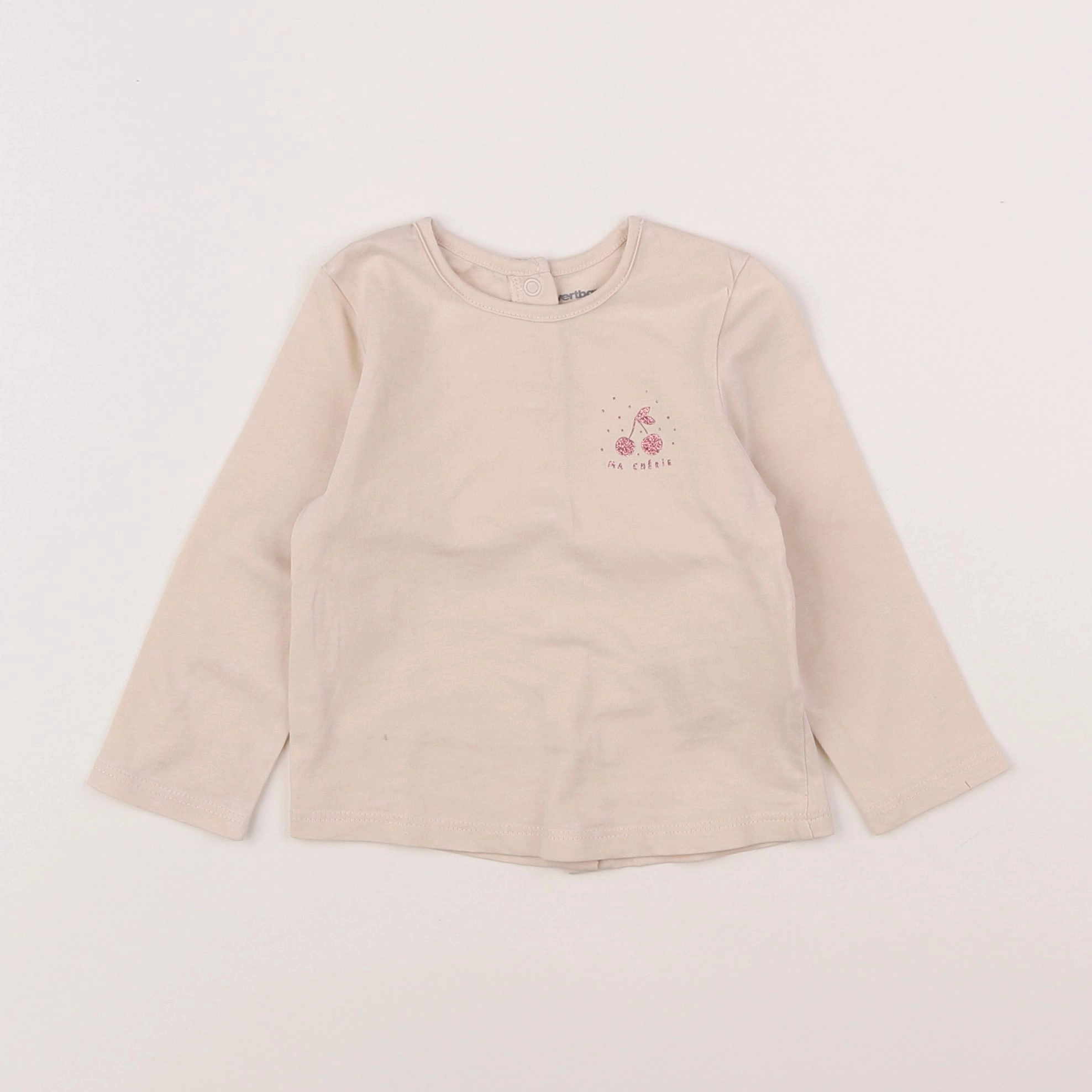 Vertbaudet - tee-shirt beige - 6 mois