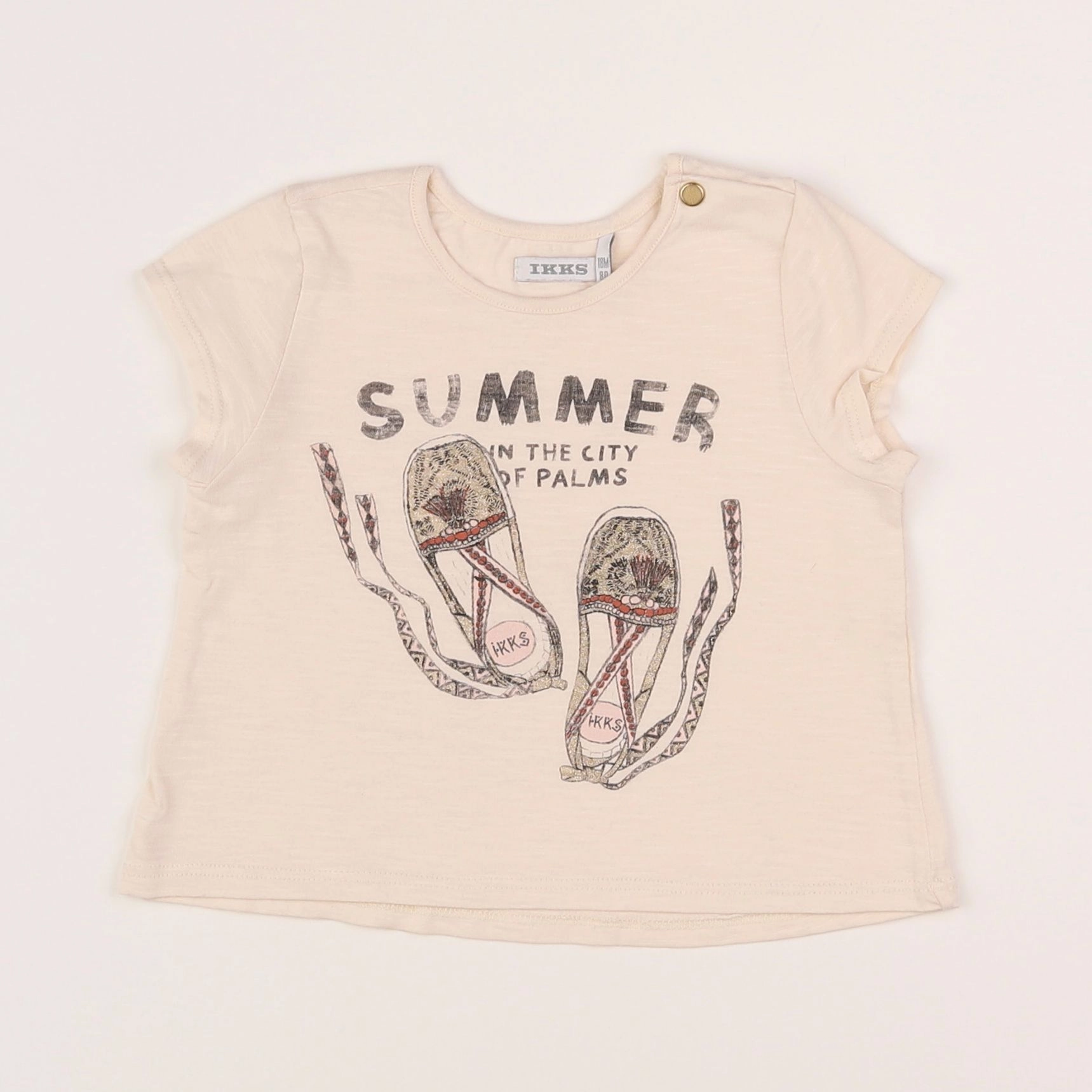 IKKS - tee-shirt beige - 18 mois
